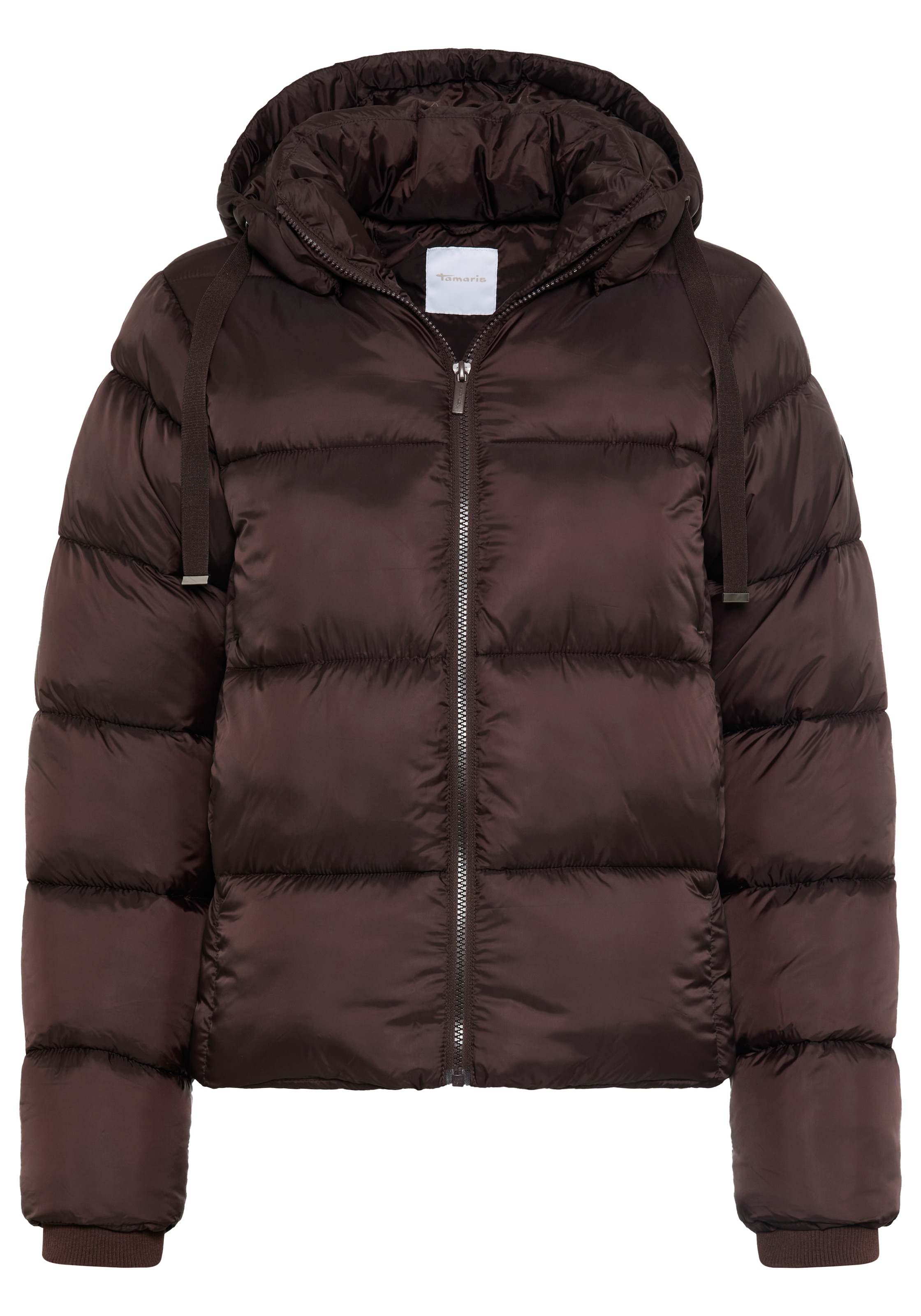 Tamaris Steppjacke mit Kapuze kurze Puffer Jacke mit abnehmbarer Kapuze