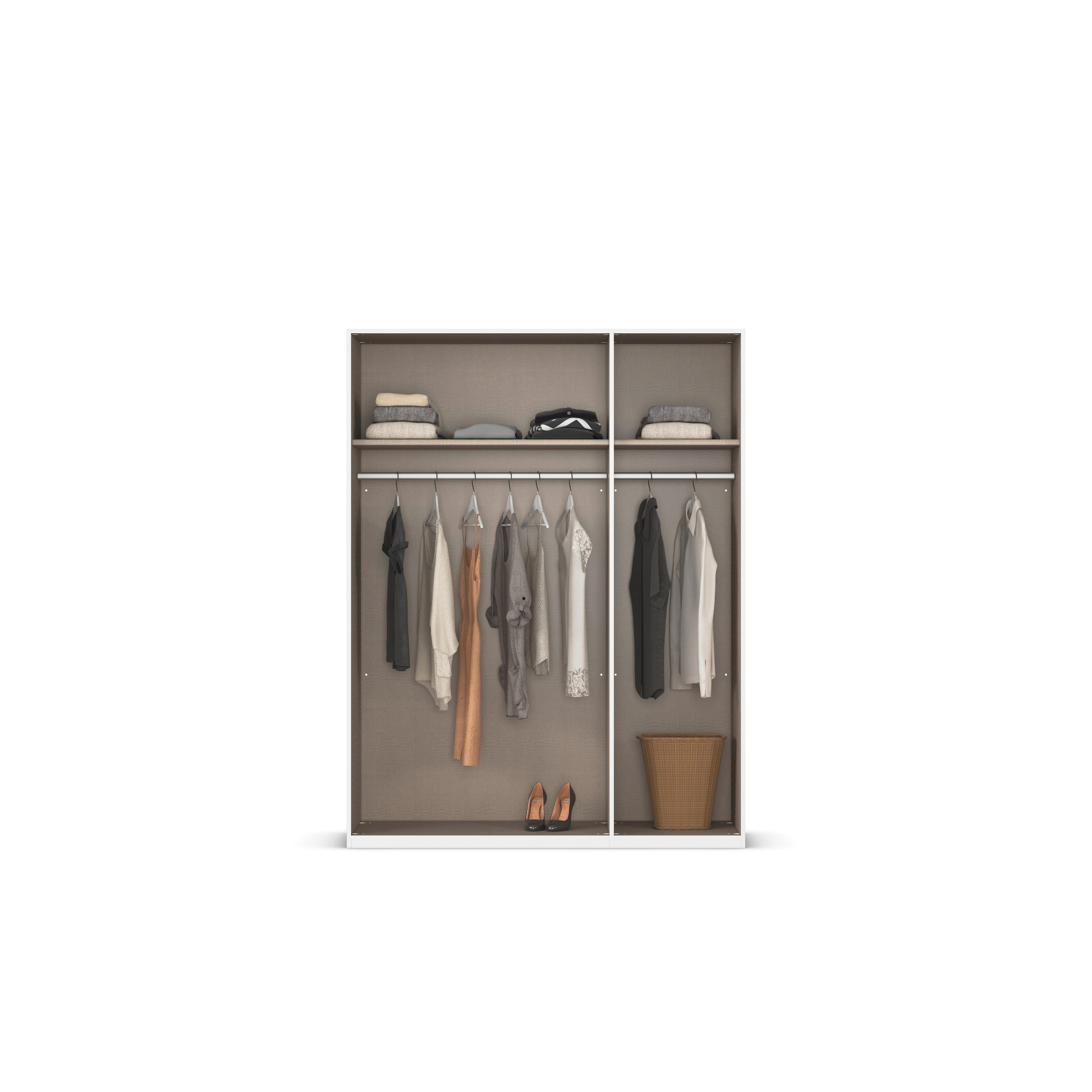 rauch Drehtürenschrank »Kleiderschrank Schrank Garderobe Schlafzimmerschrank EVELYN«, (in 2 Höhen 197 oder 210 cm erhältlich), in elegantem Stil, viel Stauraum 3 Breiten und 2 Höhen MADE IN GERMANY