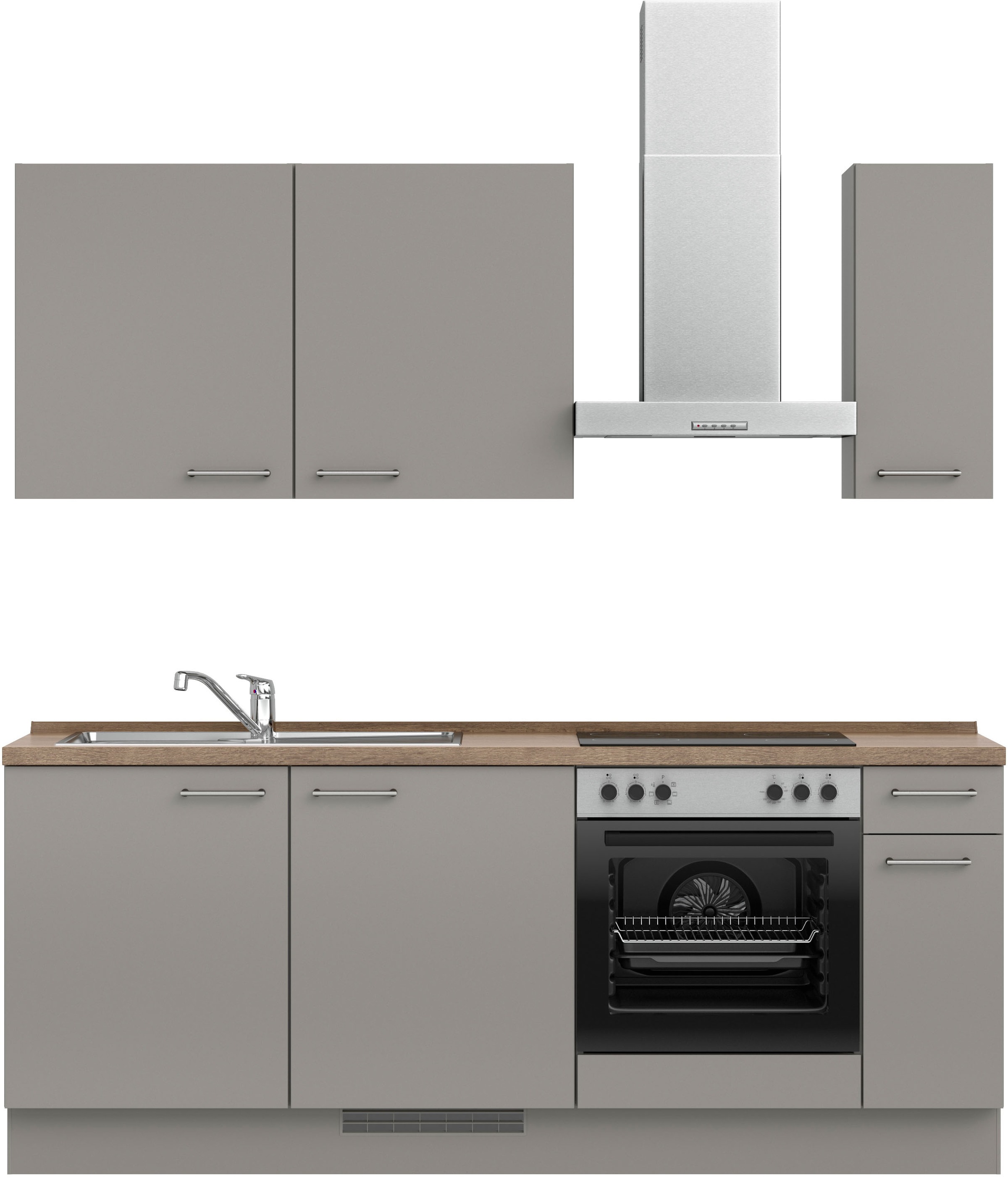 nobilia® Küchenzeile »"Laser I", Ausrichtung wählbar, Breite 210 cm« vormon günstig online kaufen