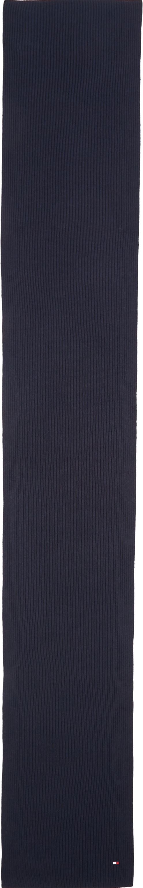 Tommy Hilfiger Strickschal »TH FLAG PIMA COTTON CASH SCARF« mit Logostickerei, mit Kaschmiranteil Unisex