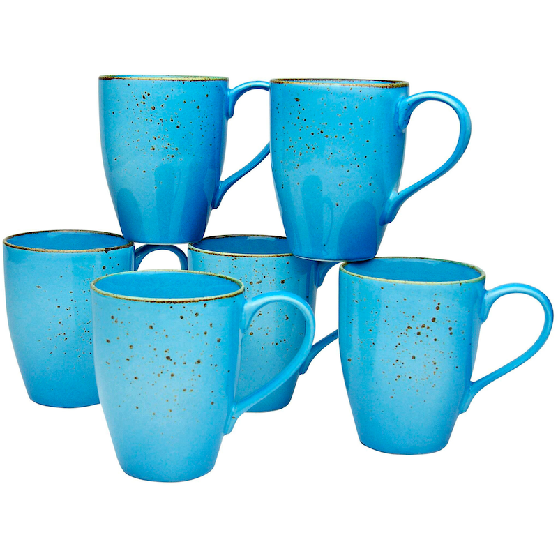 CREATABLE Becher »Kaffeebecher NATURE COLLECTION« Tassen Set, 6-teilig mittelblau