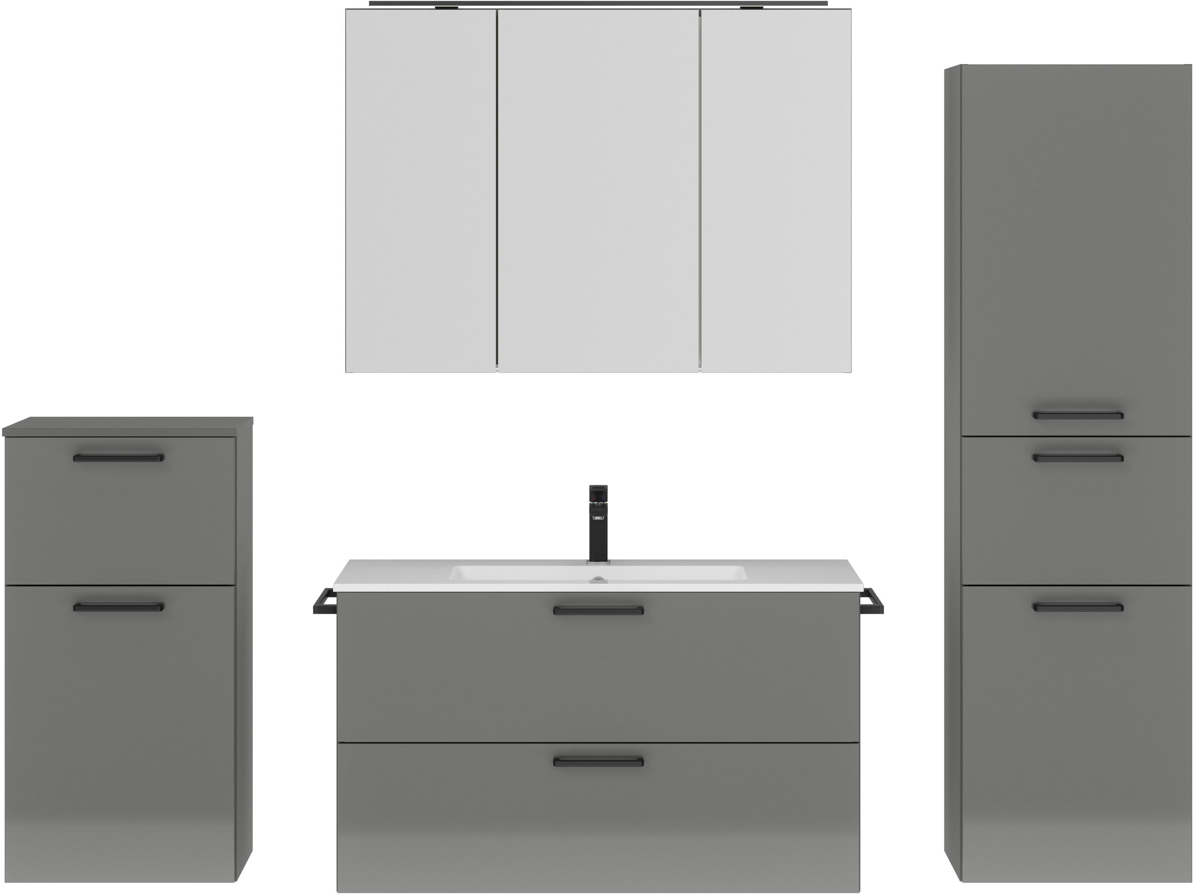 nobilia® Badmöbel-Set »Tolvina« vormontiert, mit Soft-Close, 4 Stk. tlg. günstig online kaufen