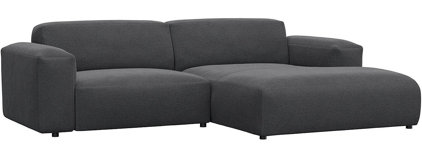 FLEXLUX Ecksofa »Lucera Chaislongue rechts oder links, L-Form, bequem«, modern & anschmiegsam, Kaltschaum, Stahl-Wellenunterfederung
