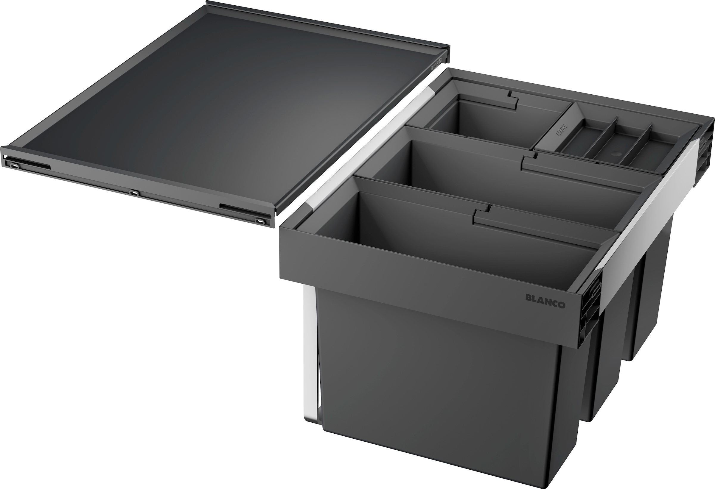 Blanco Mülltrennsystem »Flexon II 60/4«, 4 Behälter, Kunststoff, Stahlblech günstig online kaufen