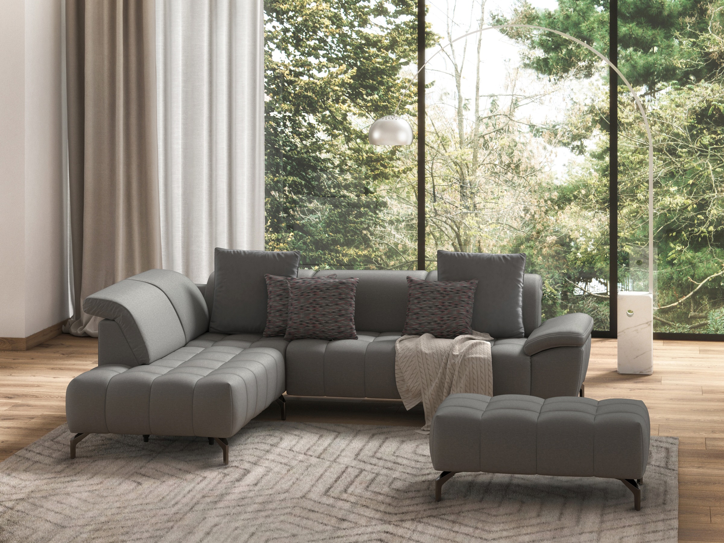 sit&more Ecksofa »Cool L-Form«, wahlweise mit Kopfteilverstellung und Vorzi günstig online kaufen
