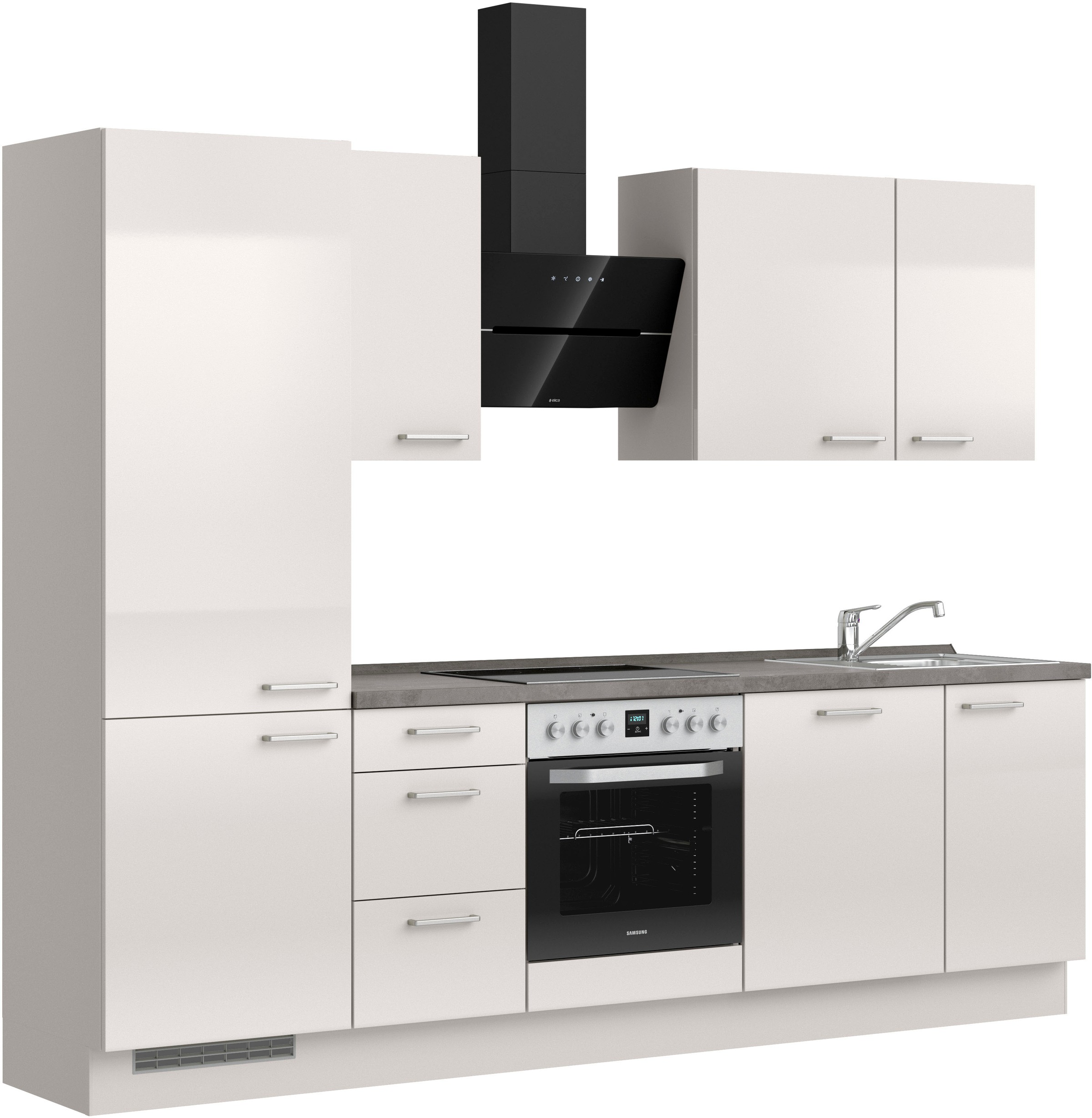 nobilia® Küchenzeile »"Flash II"«, vormontiert, Ausrichtung wählbar, Breite 270 cm, wahlw. mit E-Geräten