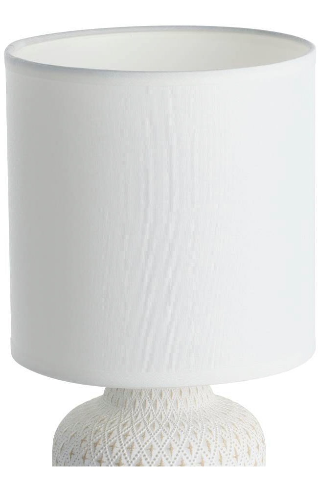 EGLO Tischleuchte »BELLARIVA«, 1 flammig, Leuchtmittel E14 | ohne Leuchtmittel, Tischleuchte aus Keramik in Creme, Textil in Weiß, mit Schalter, E14
