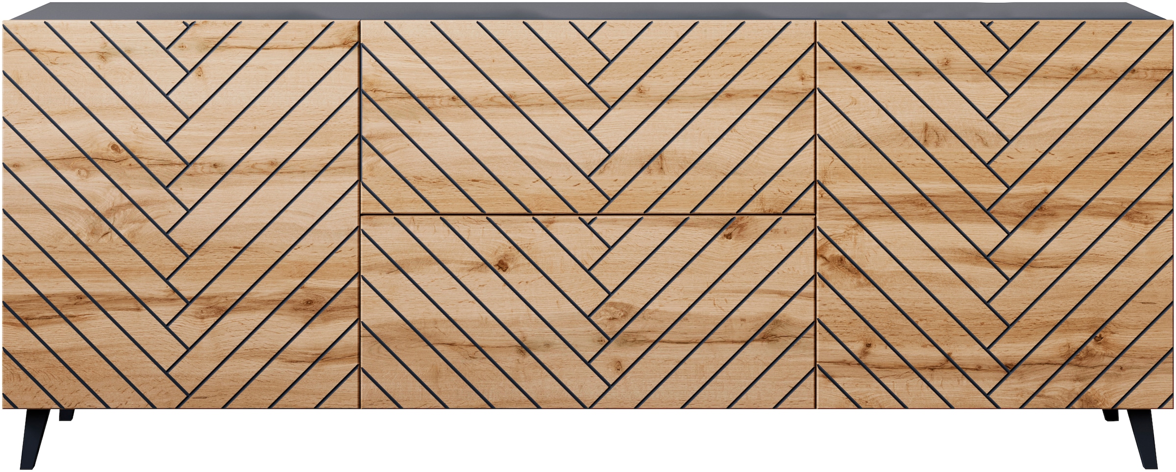 INOSIGN Lowboard »LOWBOARD PHUKET«, (1 St.), 2 Schubladen, 4 Türen, 6 geschlossenen Fächern, Breite 180cm