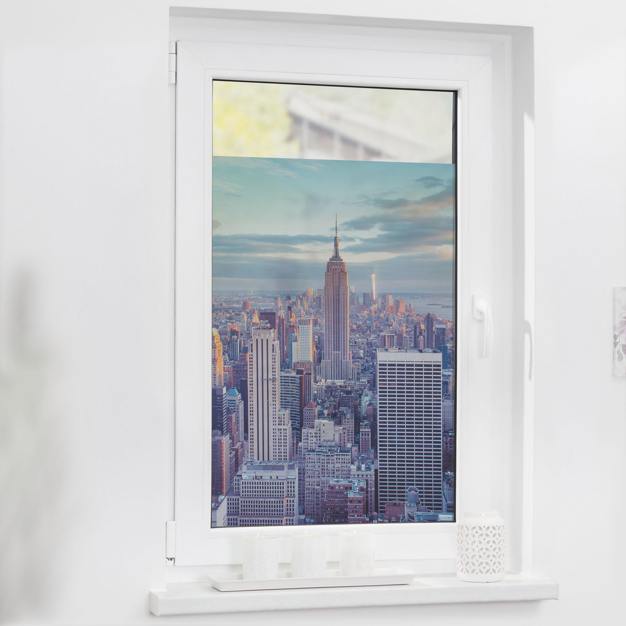 LICHTBLICK ORIGINAL Fensterfolie »New York« 1 Stk. blickdicht strukturiert günstig online kaufen