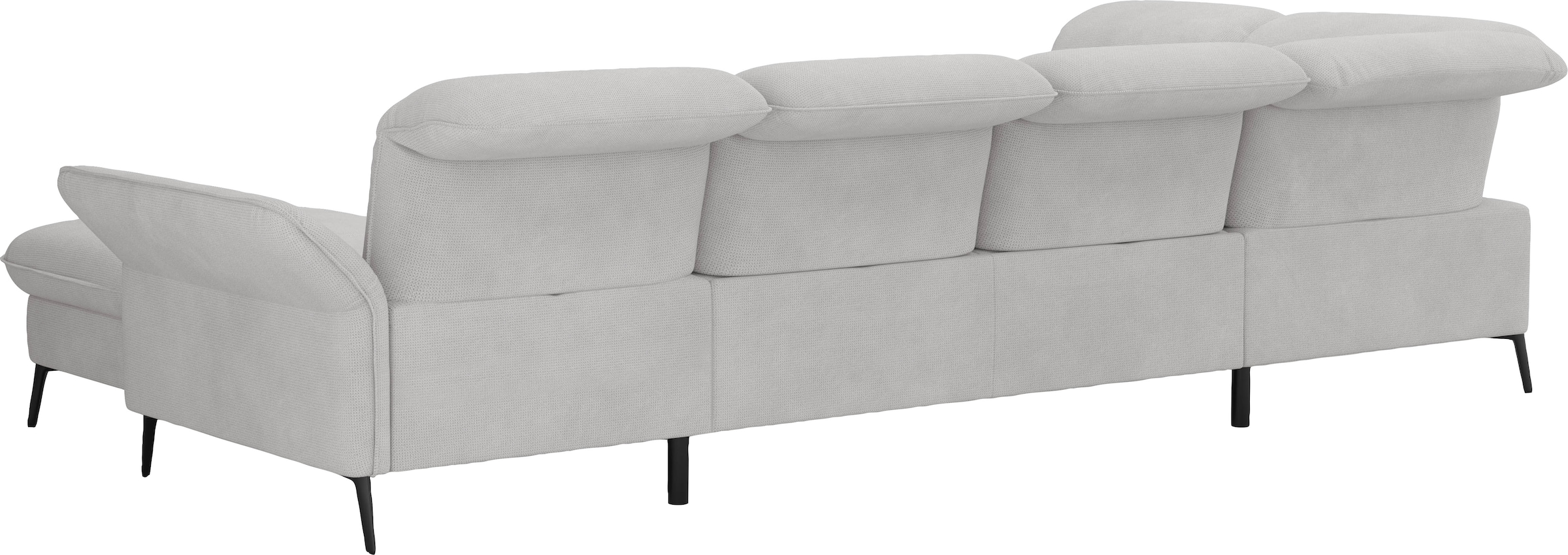 sit&more Wohnlandschaft »Emely, inkl. Sitztiefenverstellung«, wahlweise mit Bettfunktion,Bettkasten,Kopf- & Armteilverstellung