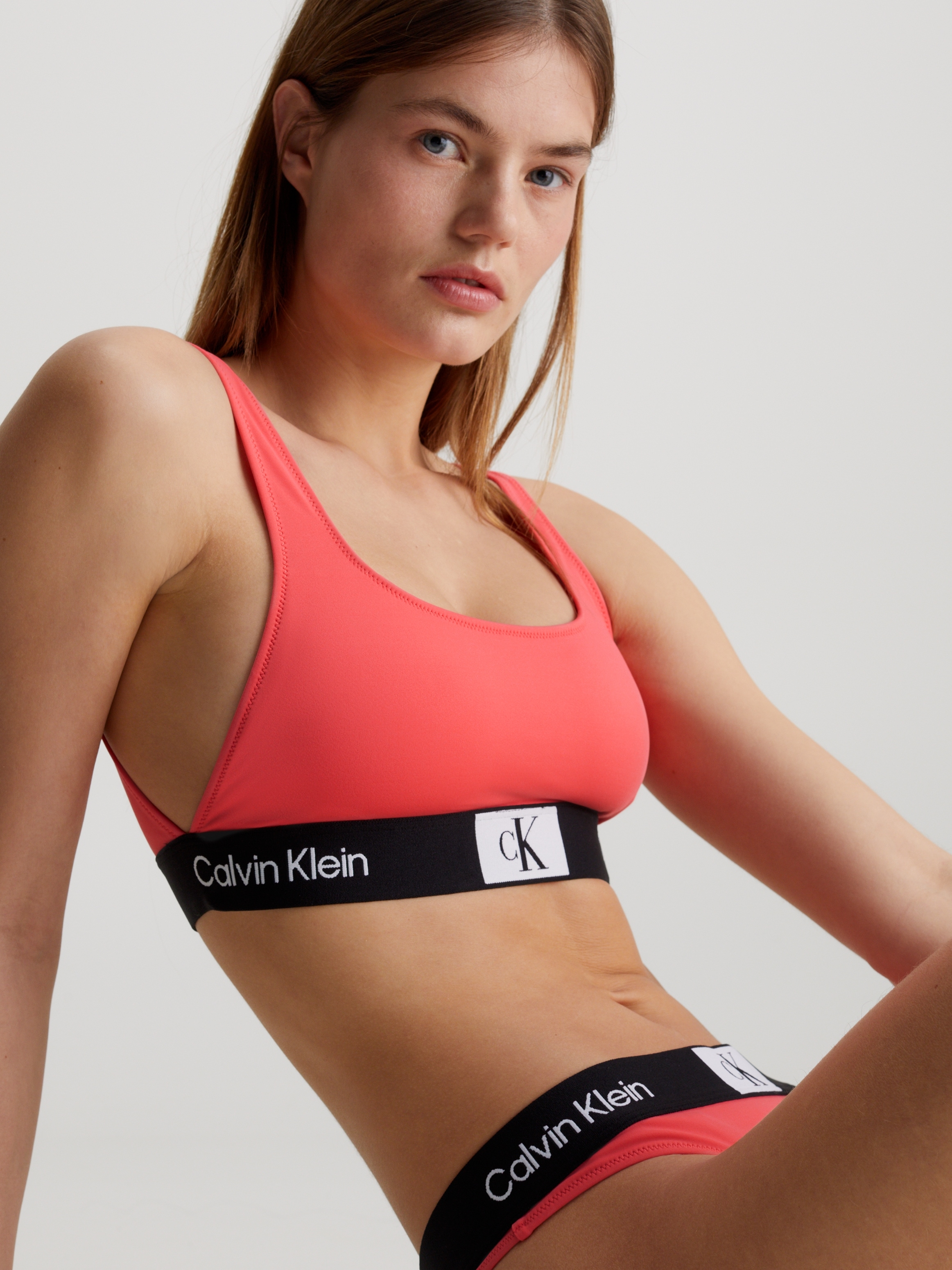 Calvin Klein Swimwear Bandeau-Bikini-Top »BRALETTE-RP«, mit Logodruck auf dem Unterband