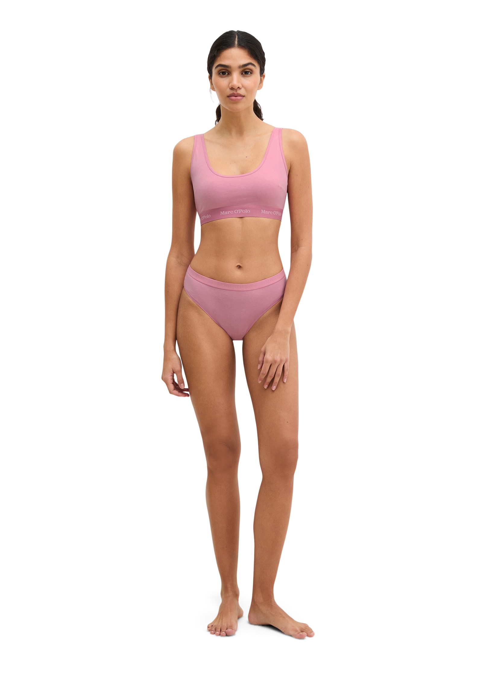 Marc O'Polo Slip »Essentials« 3er Pack,  mit elastischem Logobund, uni und gestreift
