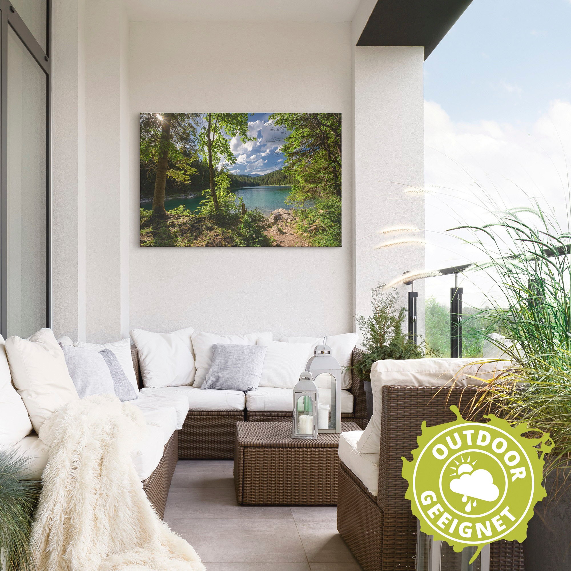 Artland Wandbild »Eibsee«, Gewässer, (1 St.), als Alubild, Outdoorbild, Leinwandbild in verschied. Größen