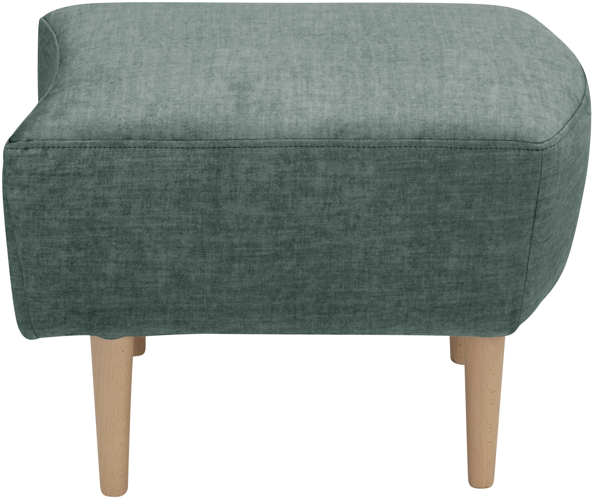 Max Winzer® Hocker »Liiana, hochwertiger, handgefertigter Polsterhocker«, aus weichem Samtvelours, hervorragender Sitzkomfort