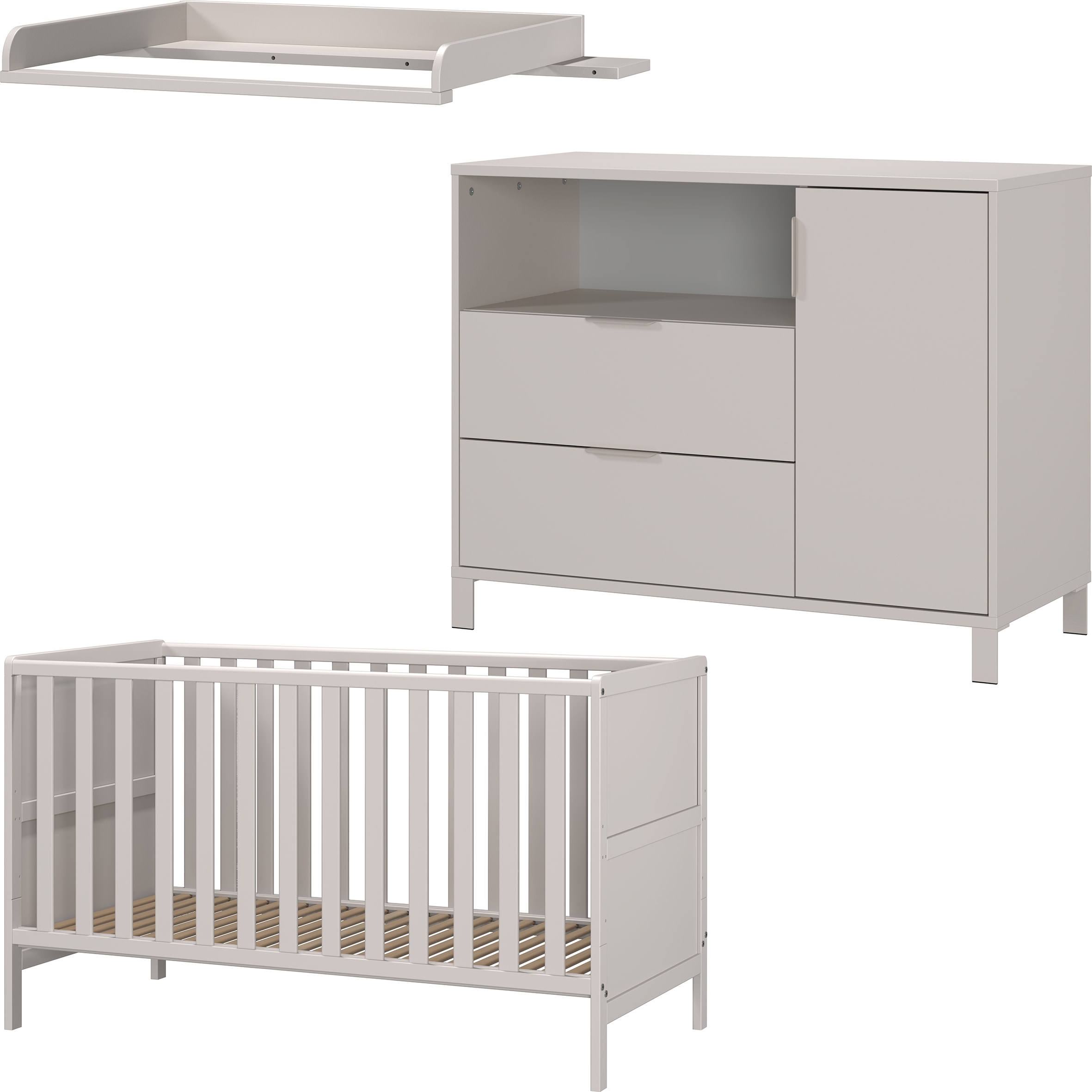 Babymöbel-Set GERMANIA GW-Alkmaar, braun (kaschmir), B:275cm H:102cm T:77cm