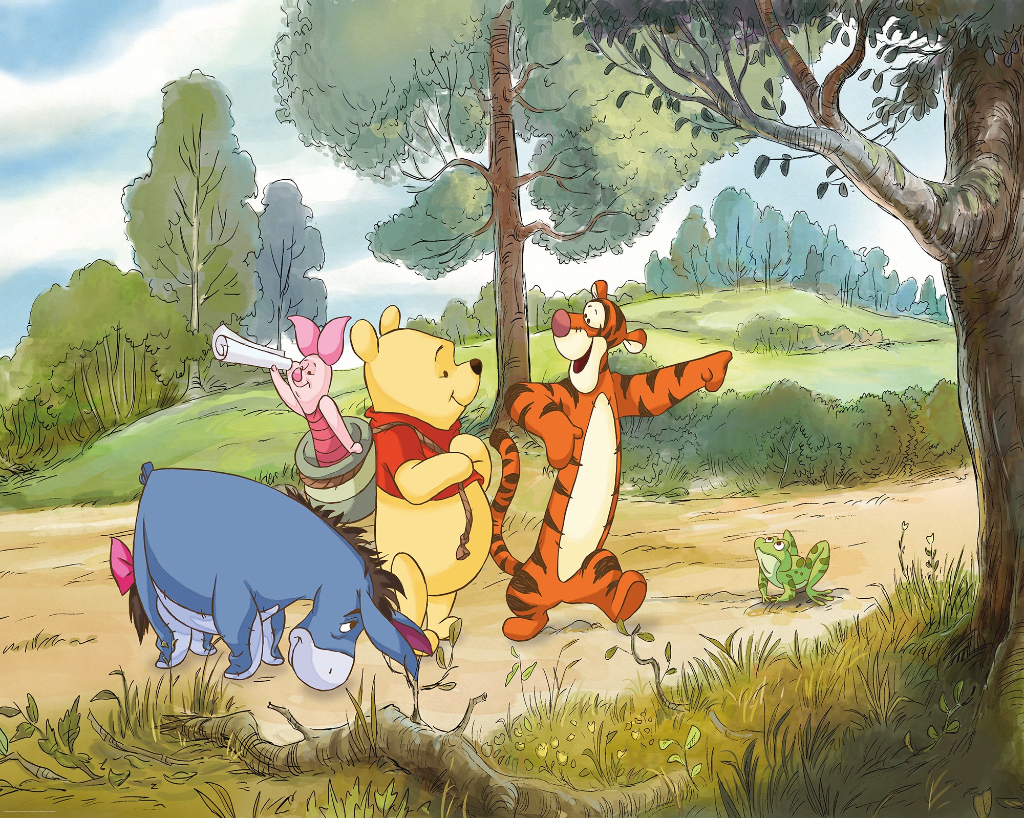 Komar Fototapete »Winnie the Pooh Expedition«, bedruckt, 250 x 200 cm (Brei günstig online kaufen