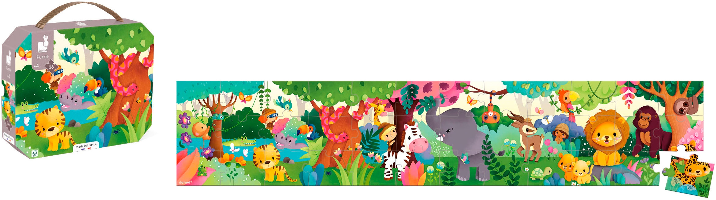 Janod Puzzle »Die Wildtiere«, FSC®- schützt Wald - weltweit