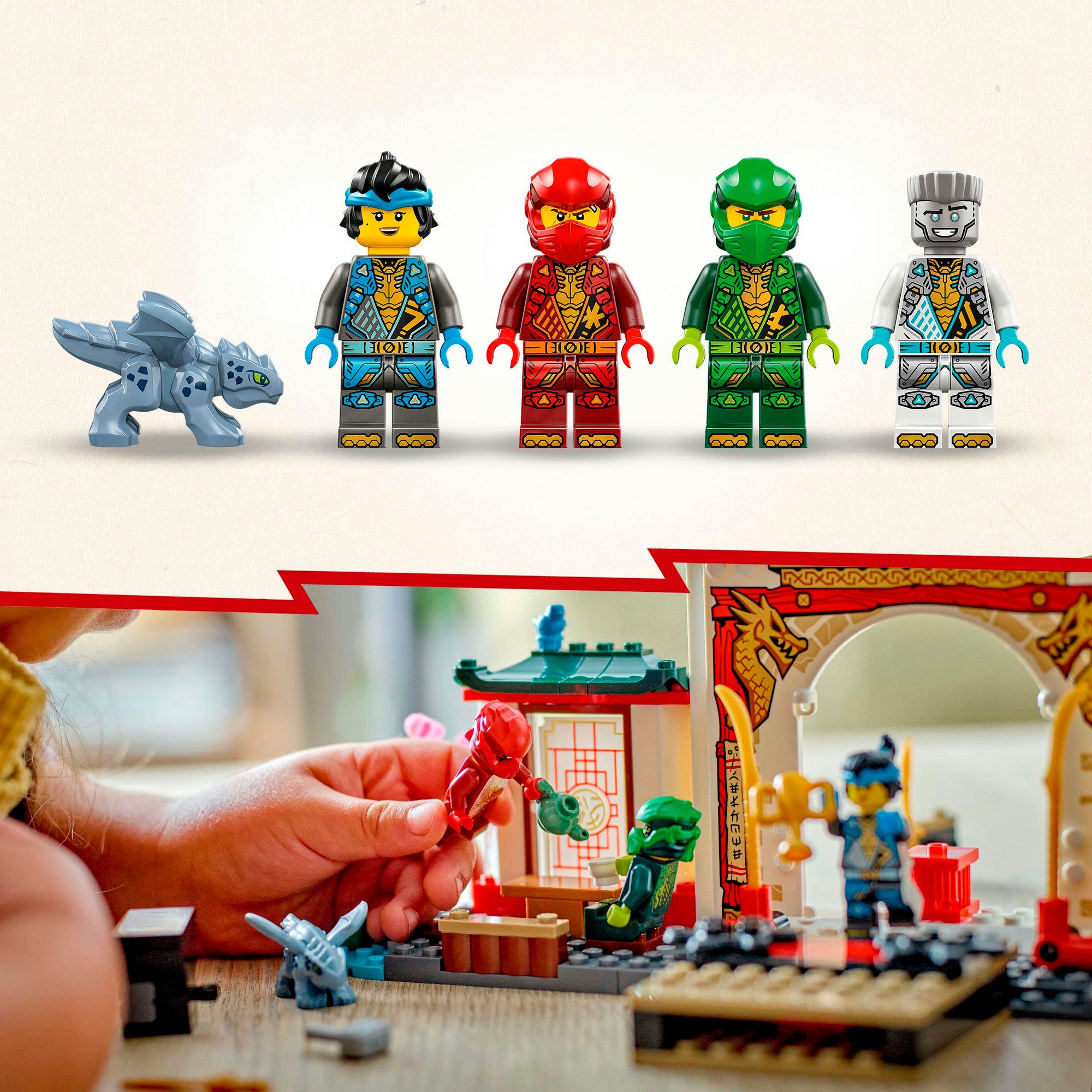 LEGO® Konstruktionsspielsteine »Spinjitzu-Tempel der Ninja (71831), LEGO Ninjago«, (158 St.), Made in Europe