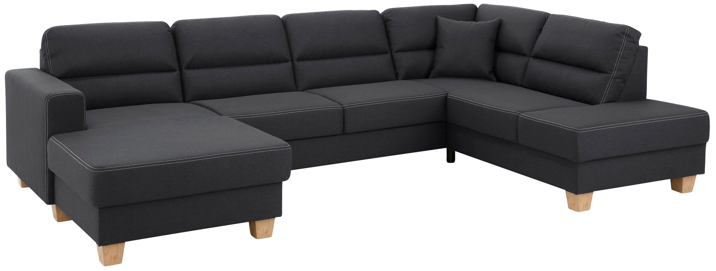Home affaire Wohnlandschaft "Navan, komfortabel mit viel Platz, U-Form" wah günstig online kaufen