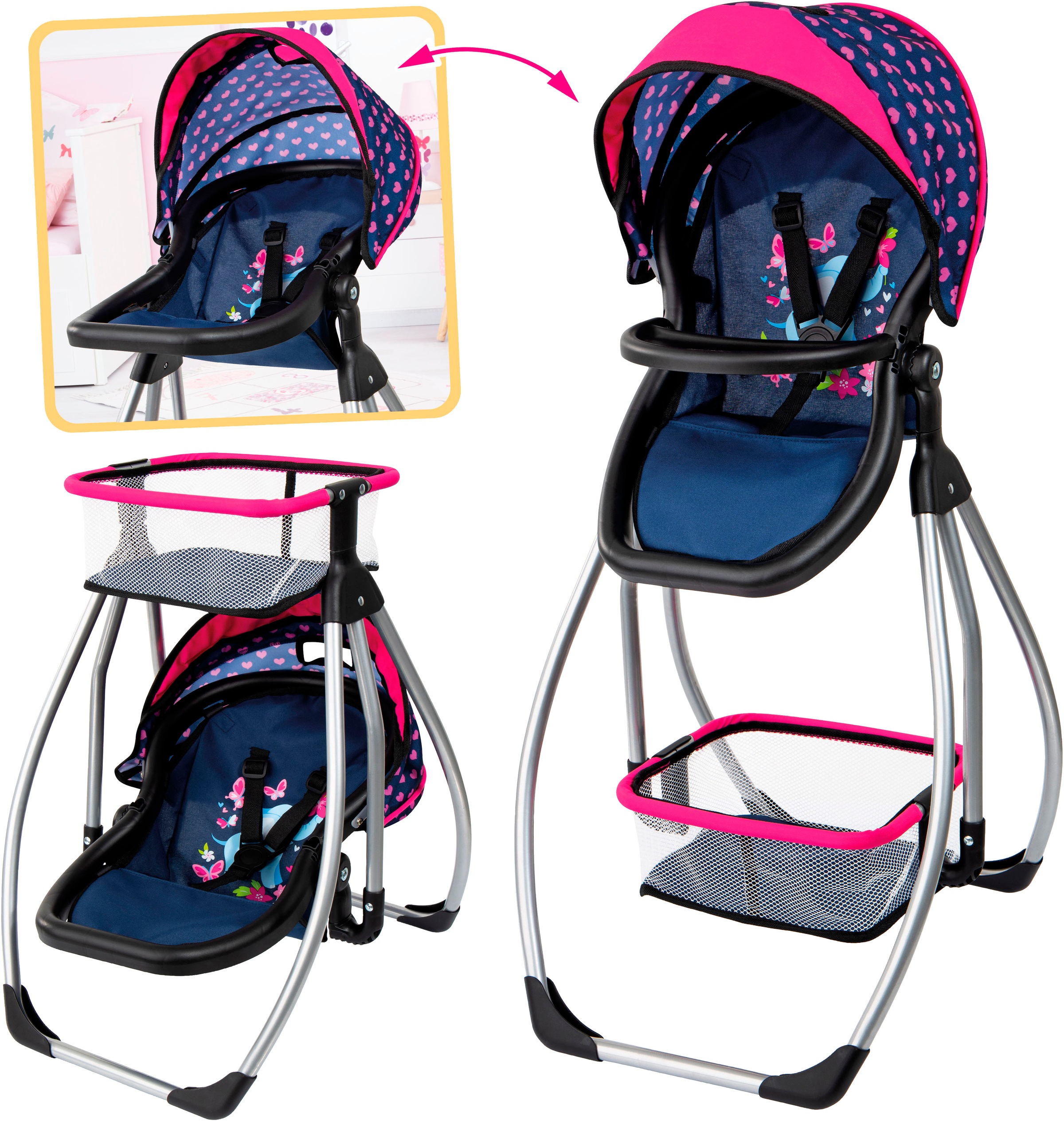 BAYER Puppenhochstuhl »Trio, Elefant« 3in1 Elefant blau