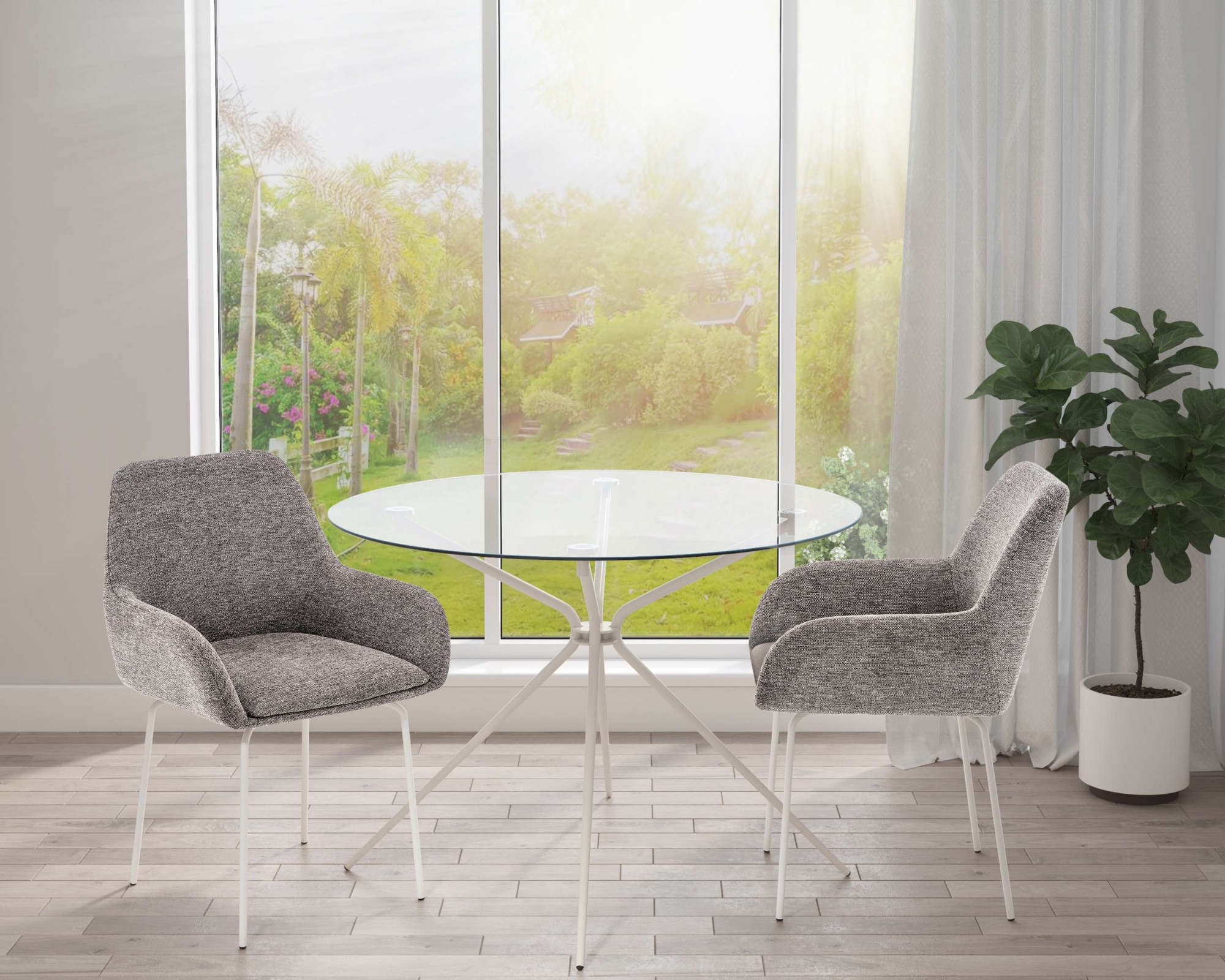 OTTO home Esstisch »Silvi, TOPSELLER!« Esstisch, Glastisch, Küchentisch, OTTOs Choice,  rund, Ø110 cm, Metallgestell