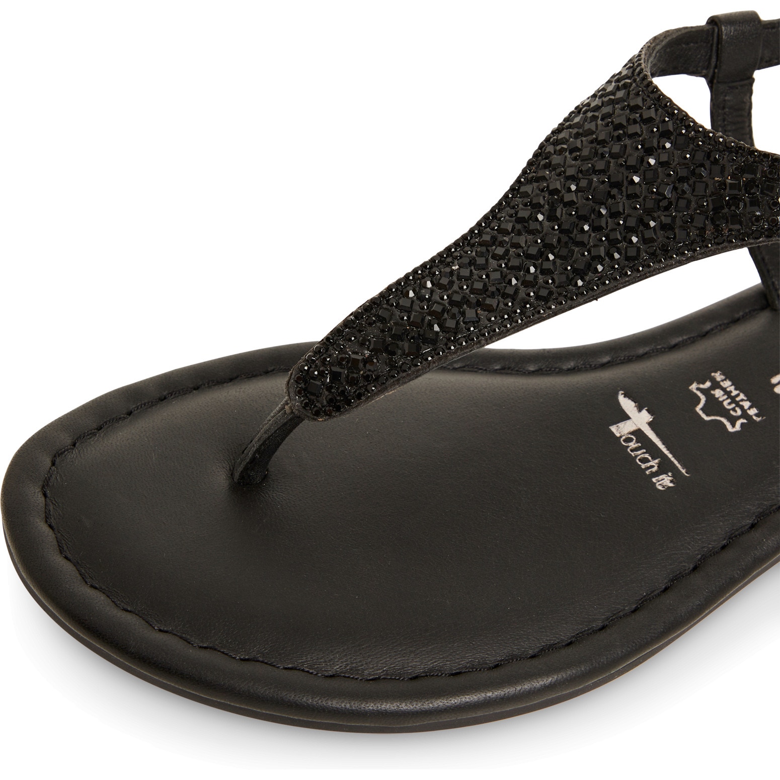 Tamaris Riemchensandale, Sandalette, Sommerschuh, Festtagsschuh, funkelnde Strasssteinchen