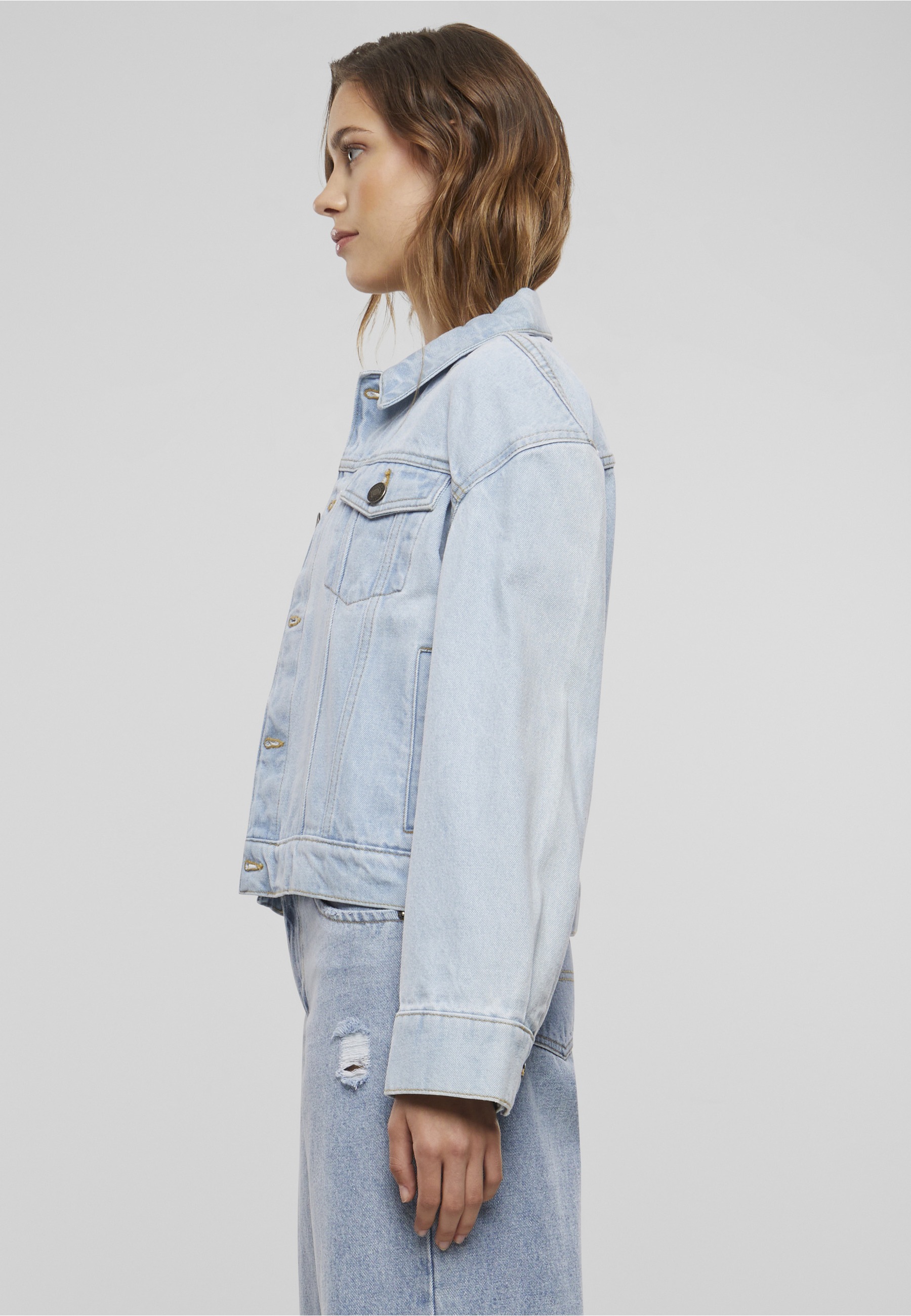 URBAN CLASSICS Jeansjacke »Urban Classics Ladies 80‘s Oversized Denim Jacket« 1 Stk. tlg. ohne Kapuze