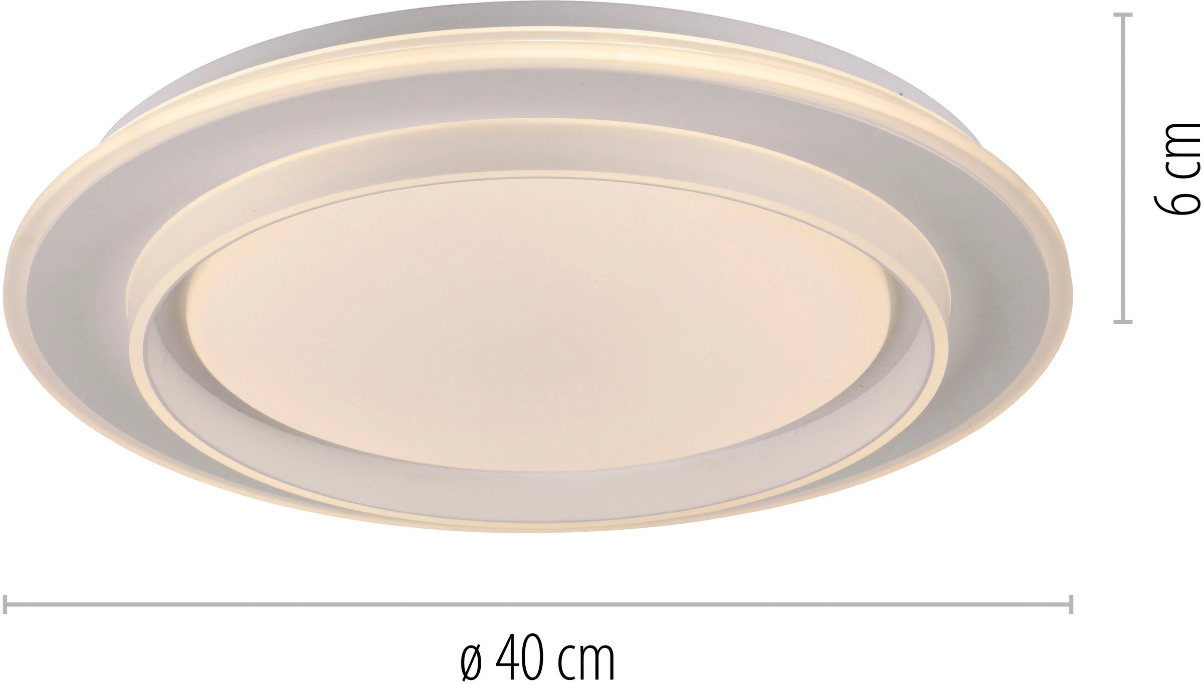 JUST LIGHT LED Deckenleuchte »LAGO« LED-Board 1 Stk. warmweiß - kaltweiß CCT-Farbtemperatursteuerung, Infrarot-FB, Stufenlos dimmbar, Memory