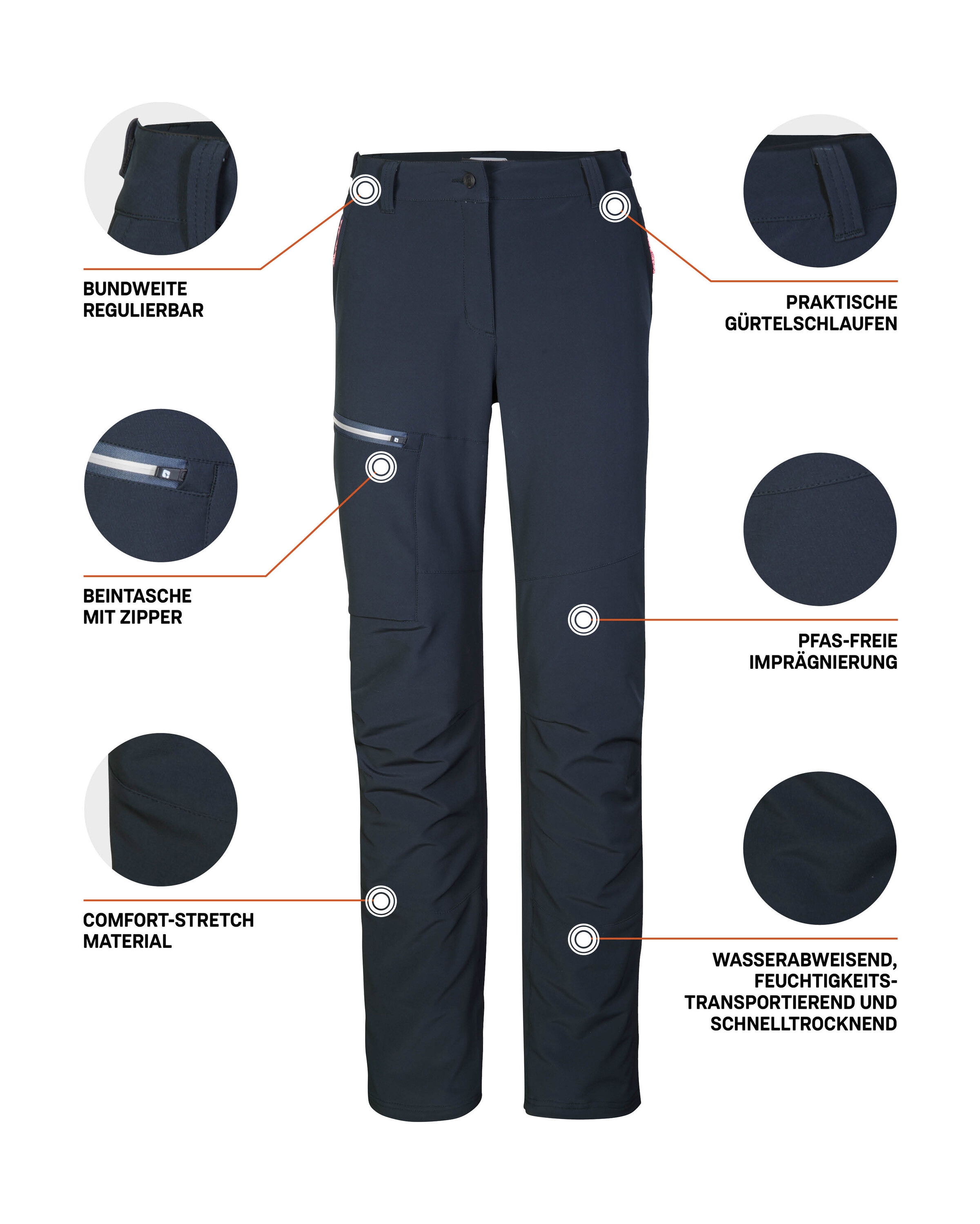 Killtec Funktionshose »KOS 6 WMN PNTS«, Damen-Funktionshose: Comfort-Stretch, wasserabweisend, PFAS-frei