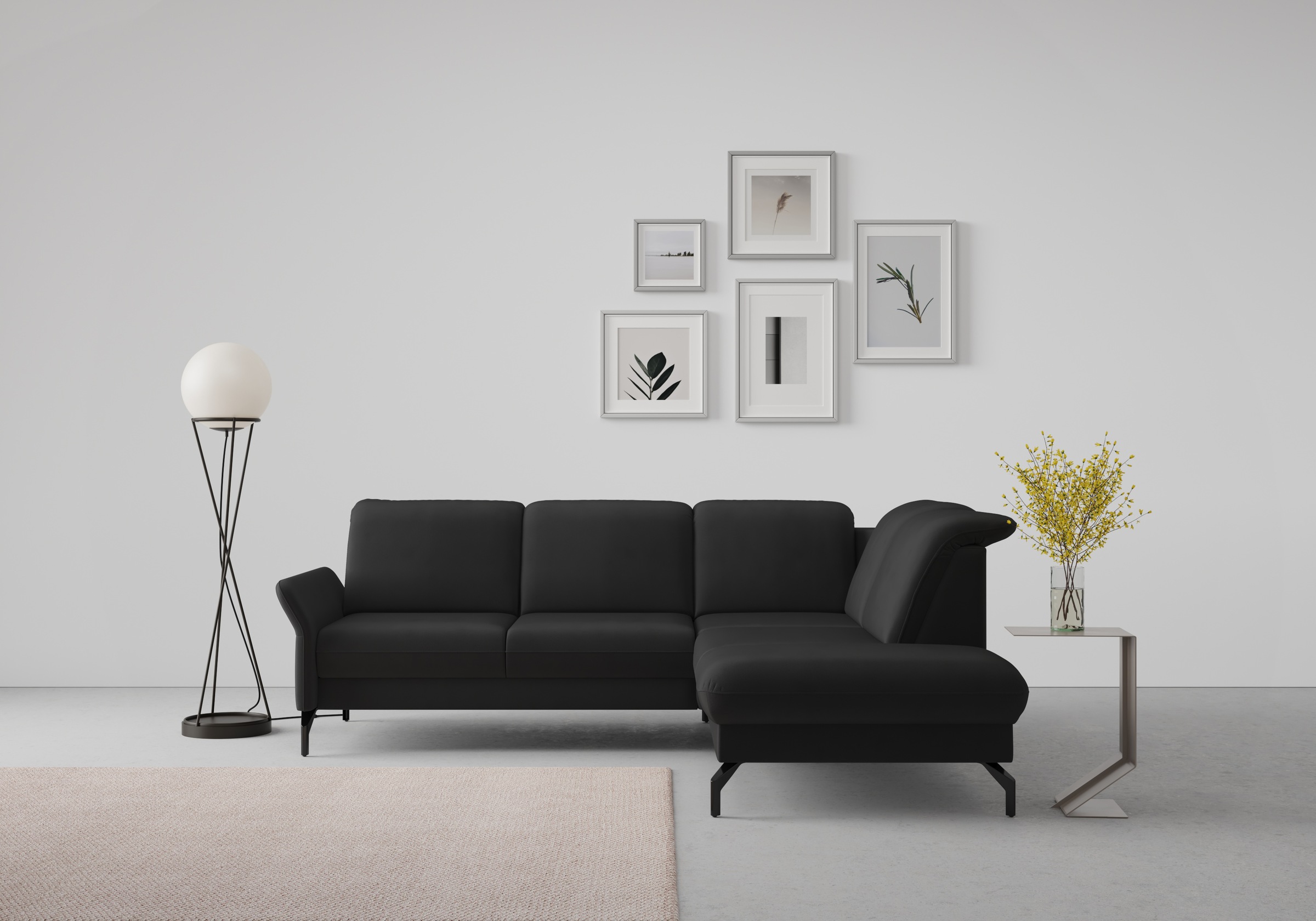 sit&more Ecksofa »Fashion L-Form«, wahlweise mit Kopfteilverstellung und Vorziehsitz, motorisch