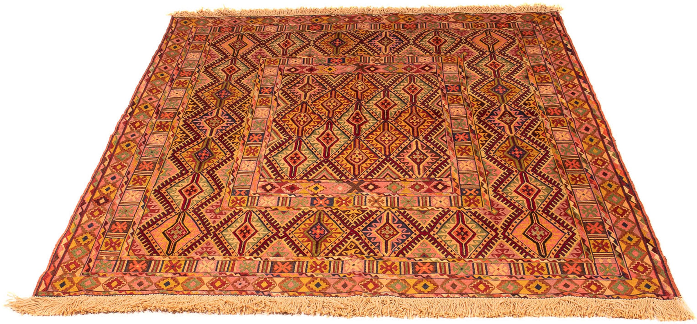 morgenland Wollteppich »Kelim - Oriental - 174 x 138 cm - mehrfarbig«, rech günstig online kaufen