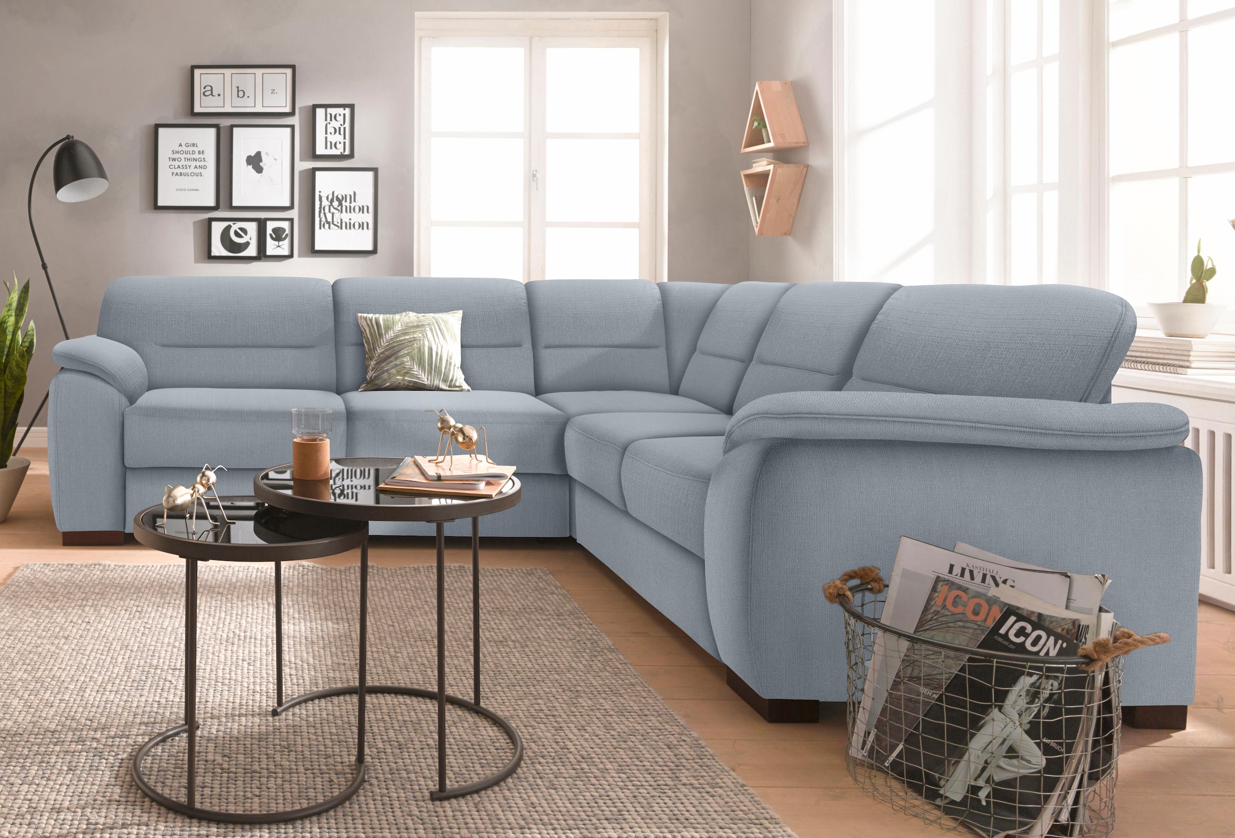 sit&more Ecksofa "Montego L-Form, B: 256cm" wahlweise mit Bettfunktion und günstig online kaufen