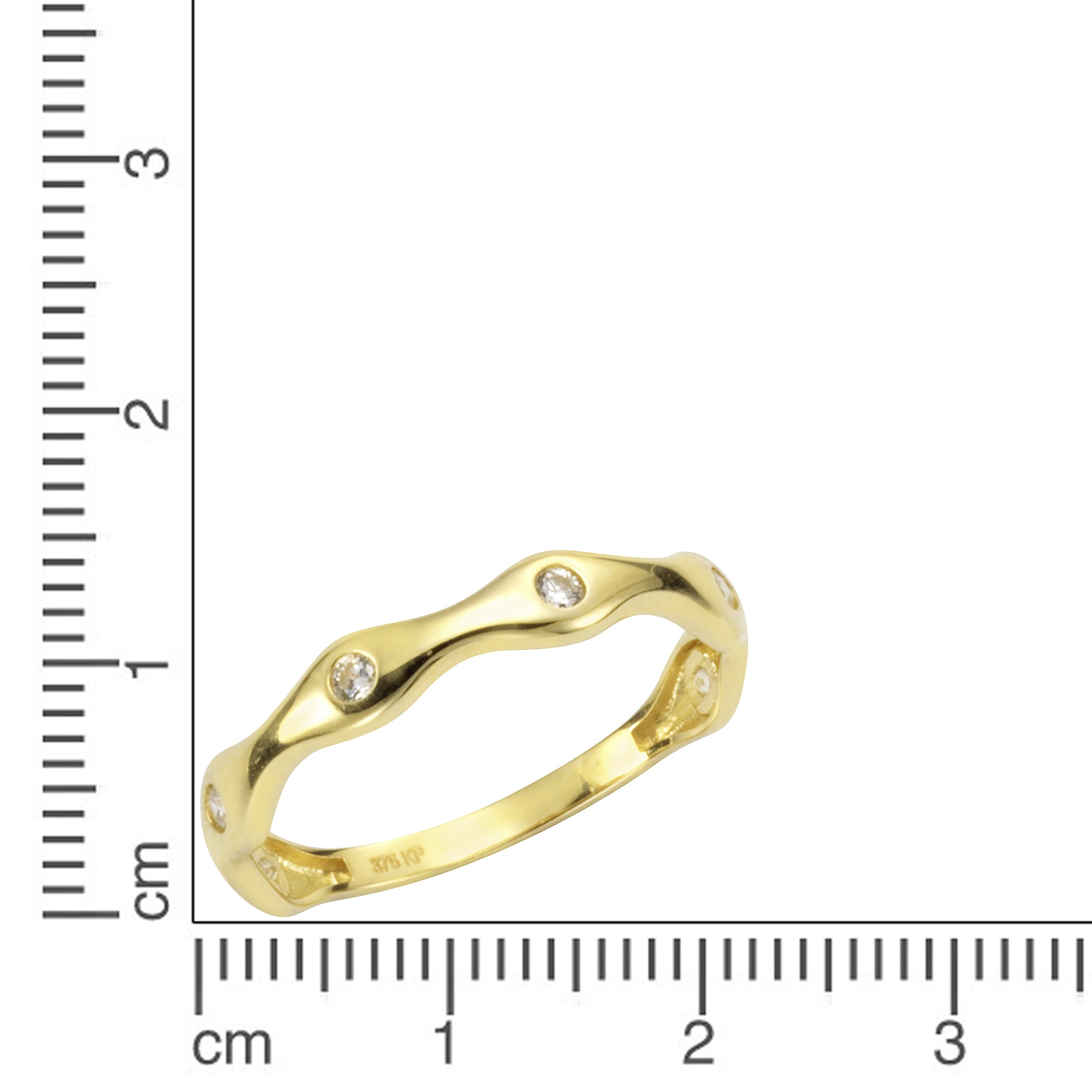 Fascination by Ellen K. Fingerring »375 Gelbgold mit Zirkonia weiß«