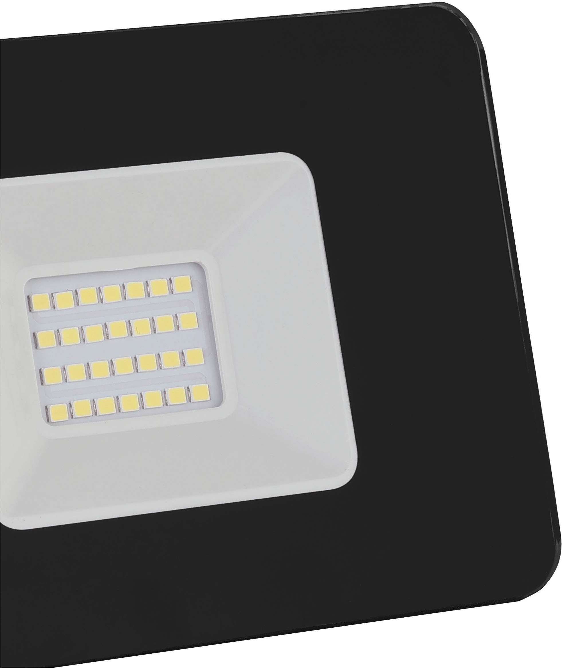 EGLO Wandleuchte »Faedo 3, Außen-Strahler, Außenleuchte, Wandstrahler, IP65, Lampe« LED-Modul 1 Stk. Kaltweiß Wand-/Deckenleuchte - L13 x H9,5 x AL3 cm - schwarz - 21W inkl.