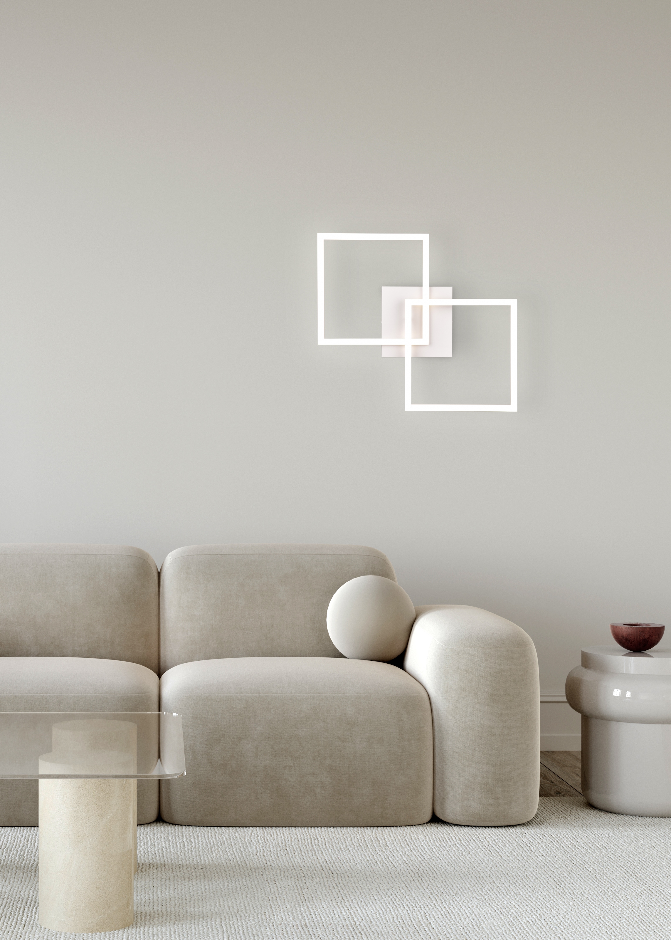 my home LED Deckenleuchte »ANTJE, Deckenlampe, schwenkbare LED-Rechtecke«, 2 flammig, Leuchtmittel LED-Board | LED fest integriert, Wand- und Deckenmontage möglich