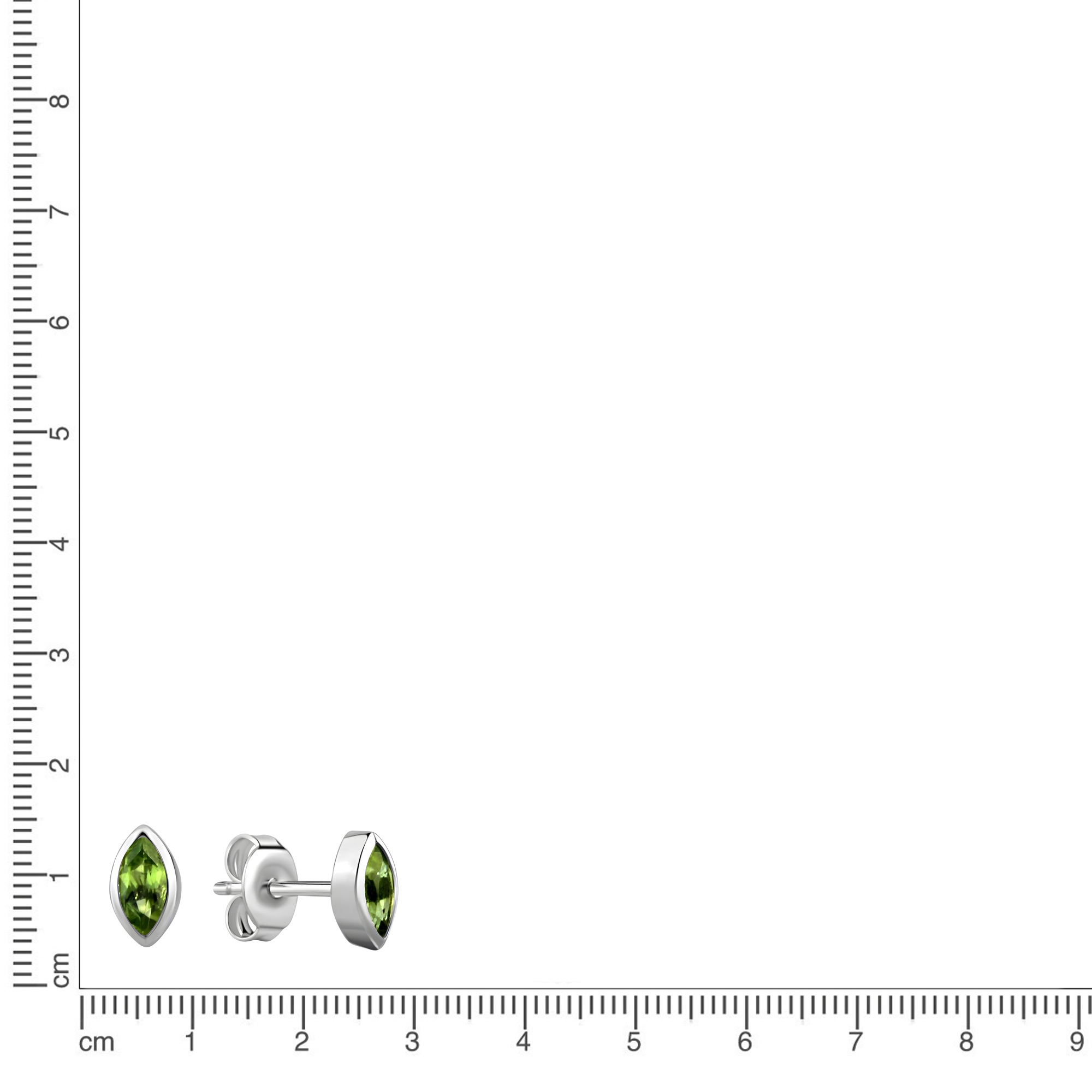 Vivance Paar Ohrstecker »925/- Sterling Silber rhodiniert Peridot«