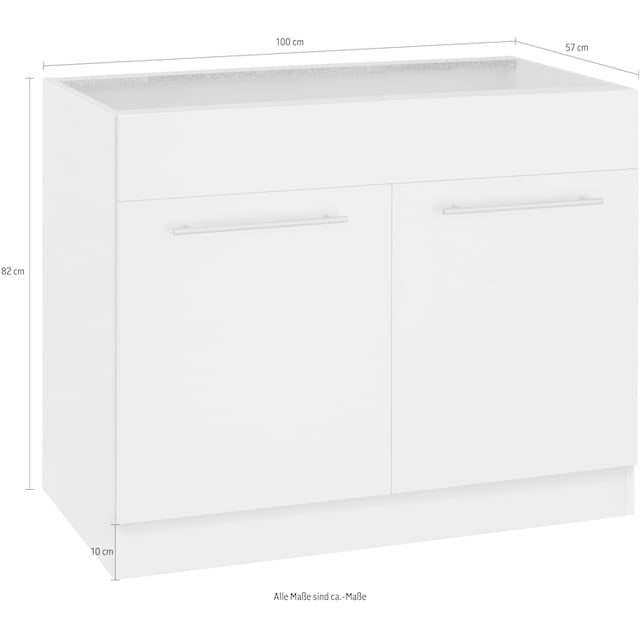 wiho Küchen Spülenschrank »Unna«, 100 cm breit, ohne Arbeitsplatte online  kaufen