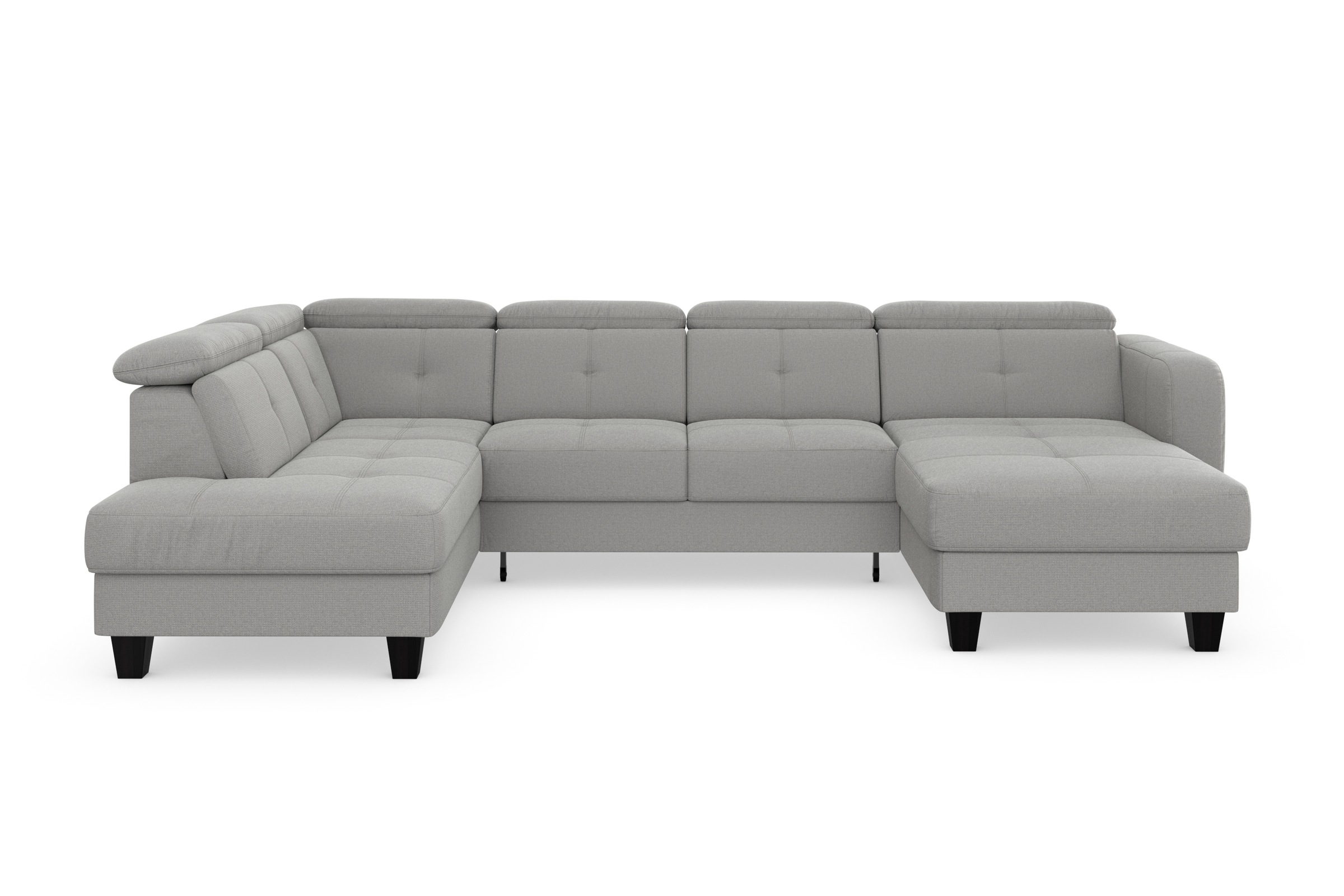 sit&more Wohnlandschaft »Belluci U-Form«, Kopfteilverstellung und Federkern, wahlweise mit Bettfunktion