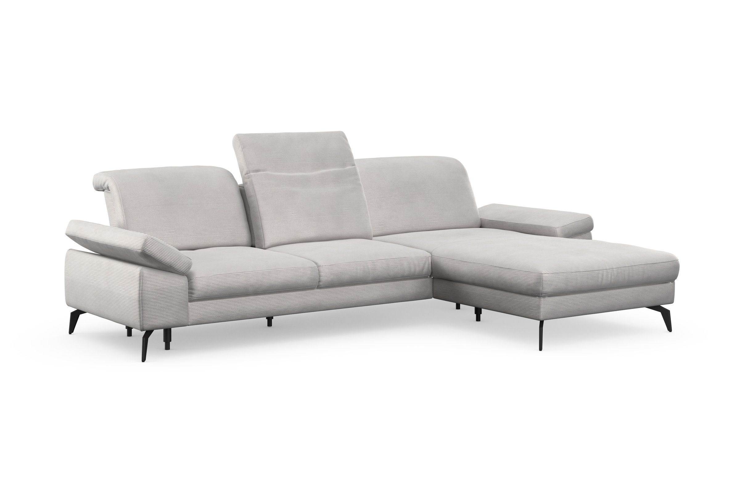 sit&more Ecksofa »Cabana L-Form«, Recamiere, wahlweise mit Sitztiefen-, Armlehnen- und Kopfteilfunktion