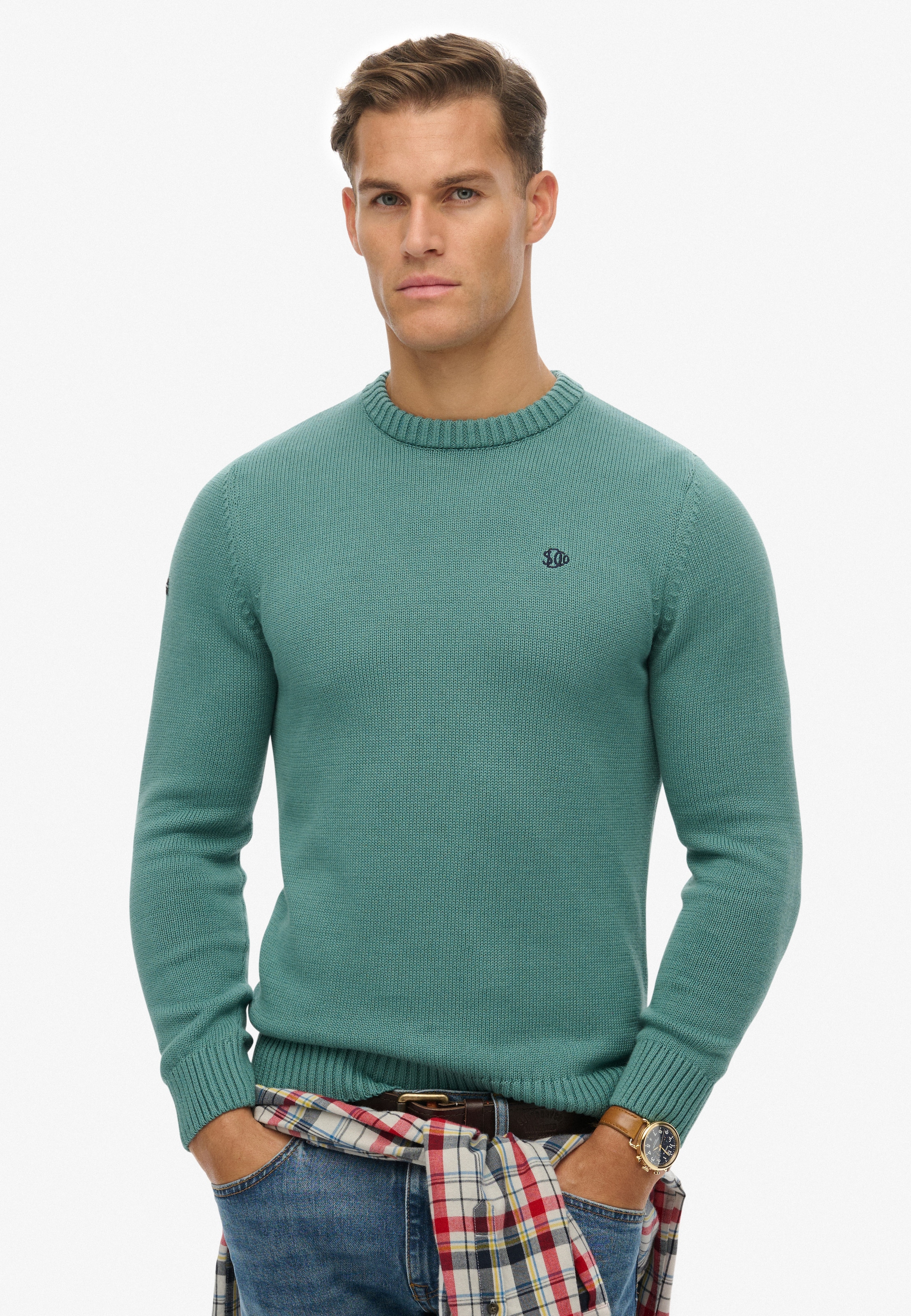 Superdry Strickpullover »PREPPY COTTON JUMPER« Baumwolle, regular fit