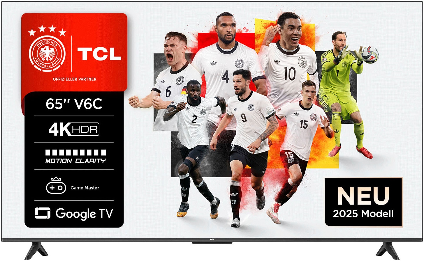 TCL LED-Fernseher »65V6CX1« 164 cm/65 Smart-TV 4K HDR, Multi-HDR, Dolby Vision, Game Master, Smart TV, Apple TV schwarz Smart TV: Google TV, Google...