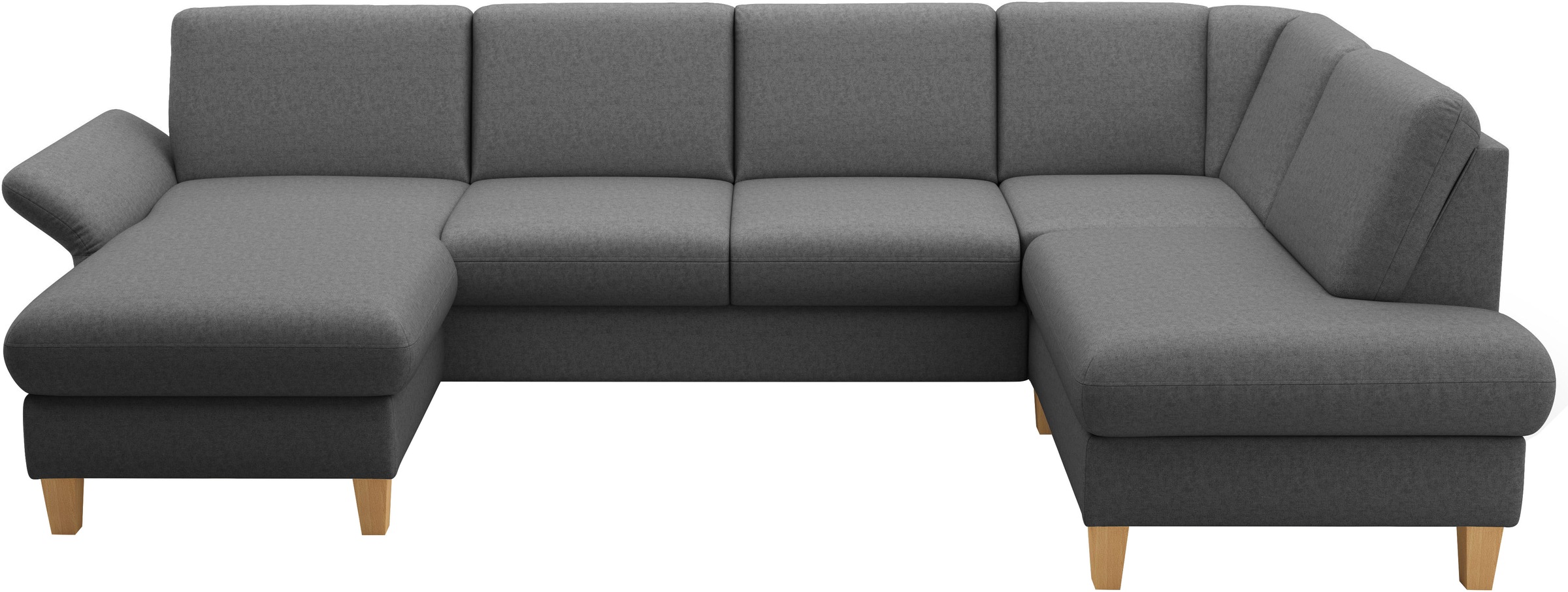 Home affaire Wohnlandschaft "Rochelle, U-Form" optional mit Armteilverstell günstig online kaufen