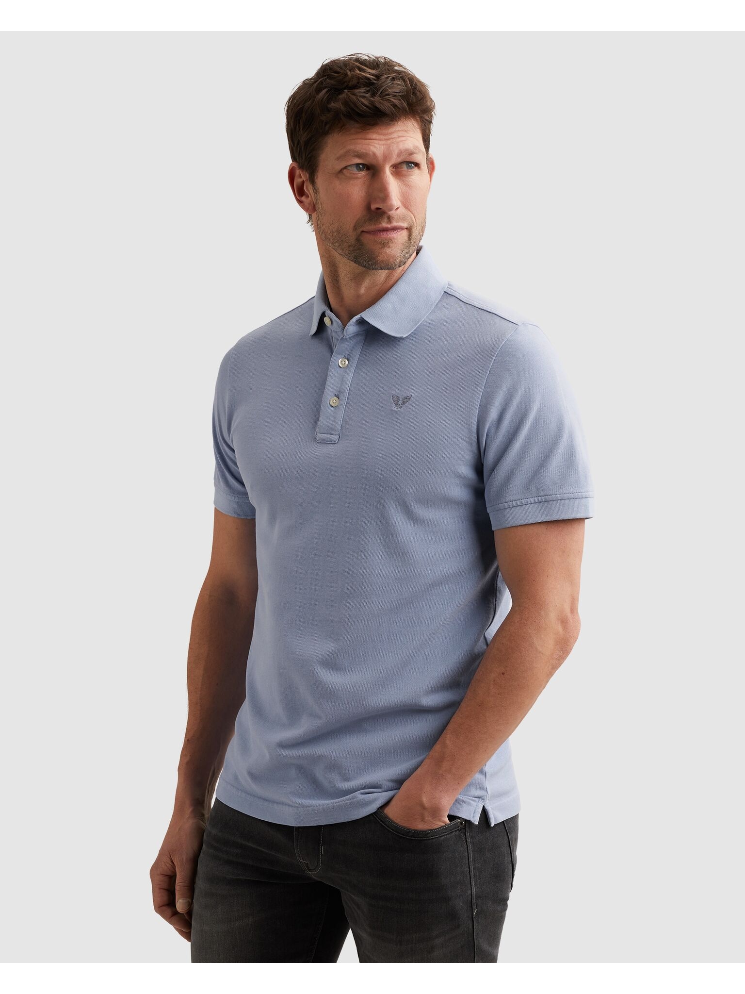 PME LEGEND Poloshirt »Short sleeve polo pique garment dyed« Piqué aus trageangenehmer Baumwolle