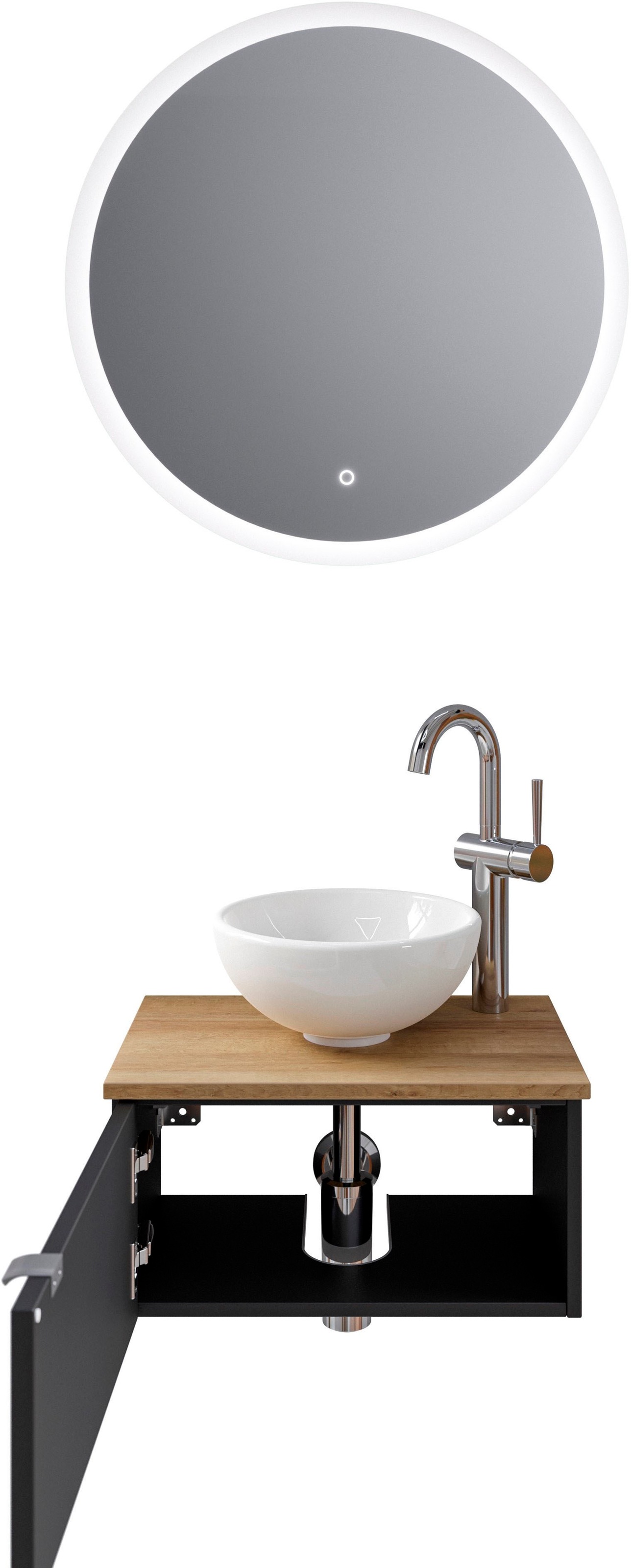 Saphir Badmöbel-Set »Serie 6915« 4 Stk. tlg. Gäste-Bad, mit LED-Spiegel und günstig online kaufen