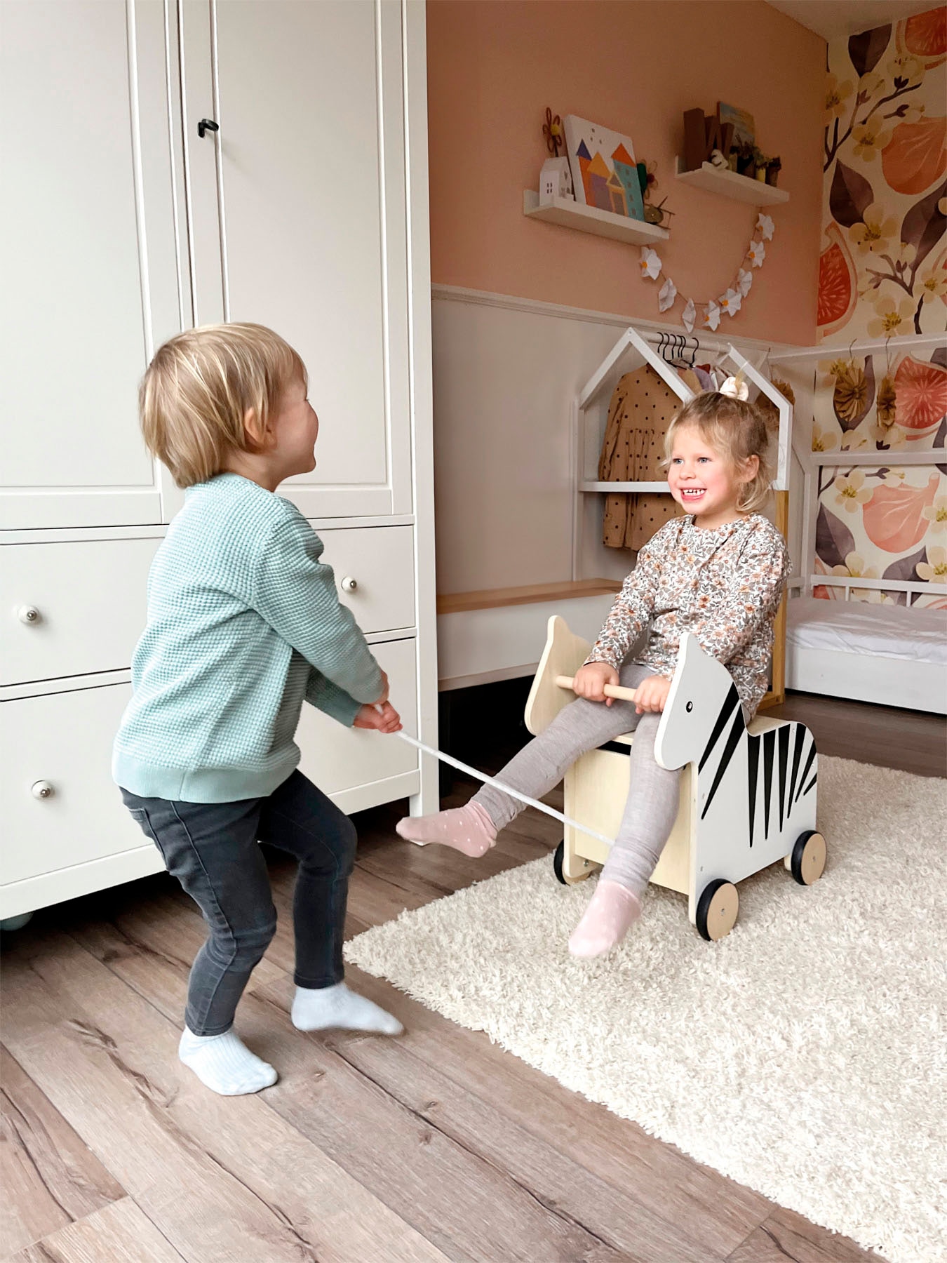 Small Foot Spielzeugtruhe »Wildlife Zebra«, mit Rollen