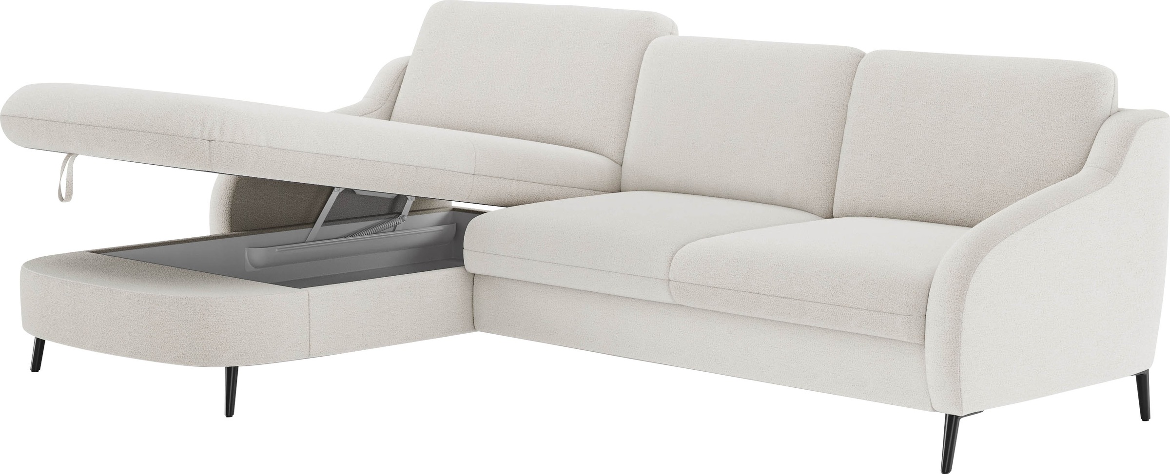 sit&more Ecksofa »Soul L-Form«, wahlweise mit Bettfunktion und Bettkasten oder Schubkasten