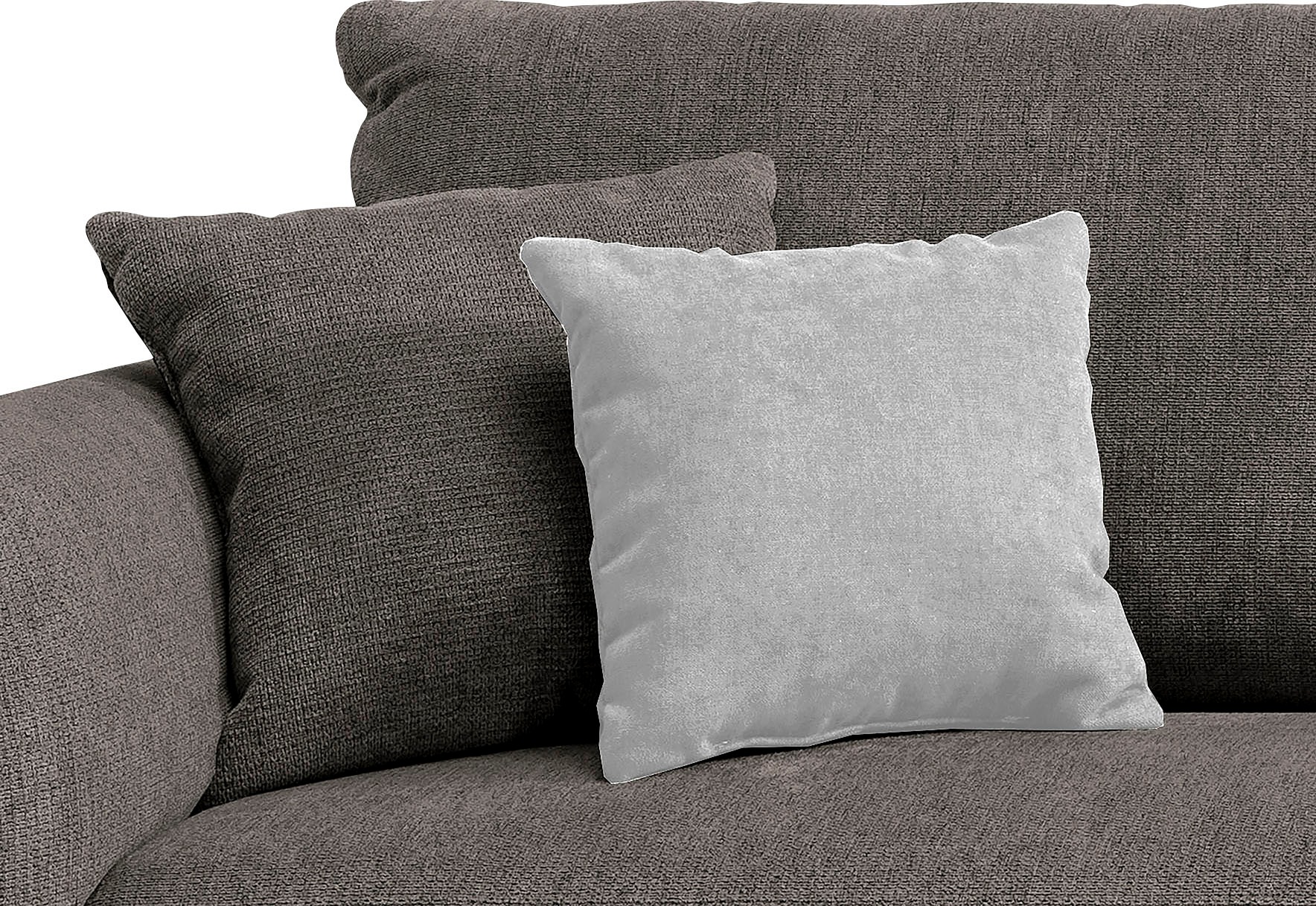 INOSIGN Ecksofa »Amarena L-Form«, inklusive Armlehnenverstellfunktion, 4x Zierkissen gratis