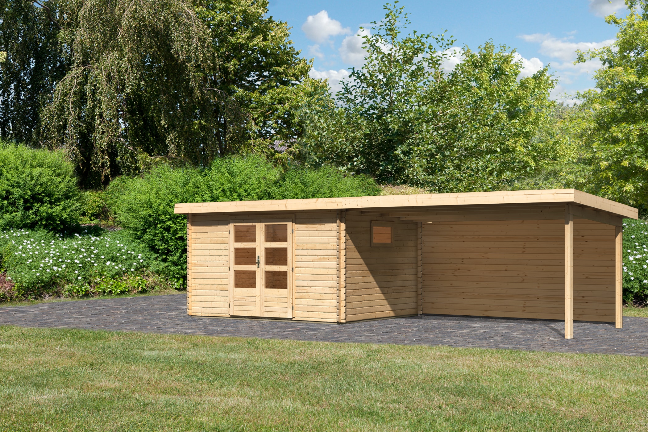 Karibu Gartenhaus »Trittau 4«, aus hochwertiger nordischer Fichte