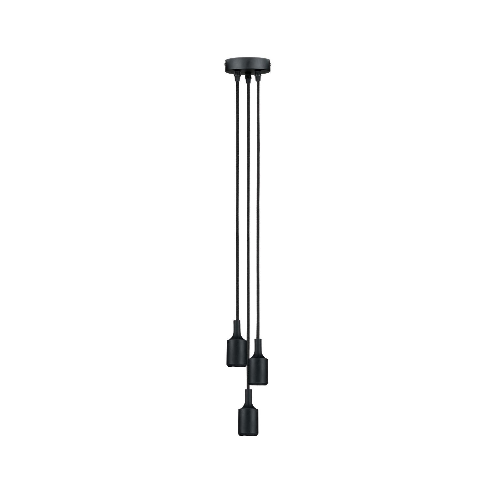 Paulmann Pendelleuchte »Neordic Ketil max. 3x60W Schwarz 230V Sililkon/Kuns günstig online kaufen