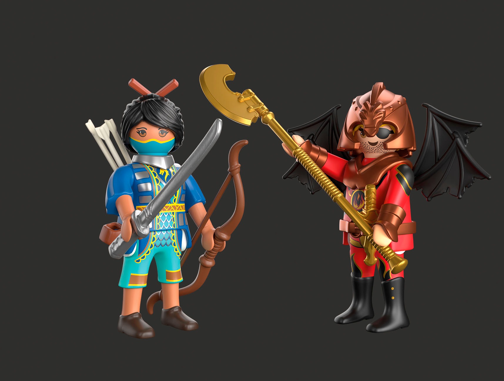Playmobil® Konstruktions-Spielset »Novelmore vs. Burnham Duell (71884), Duo Pack«, (15 St.), Made in Europe